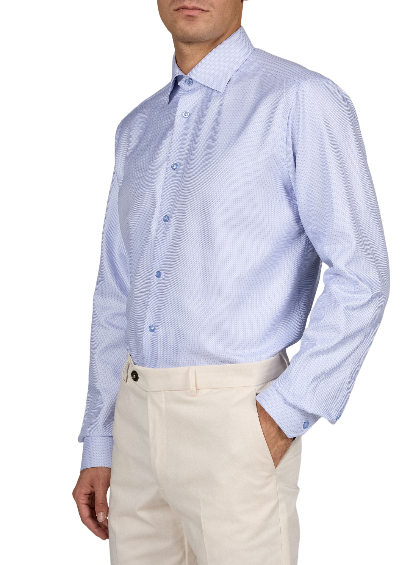 Straight cotton shirt ETON Blue