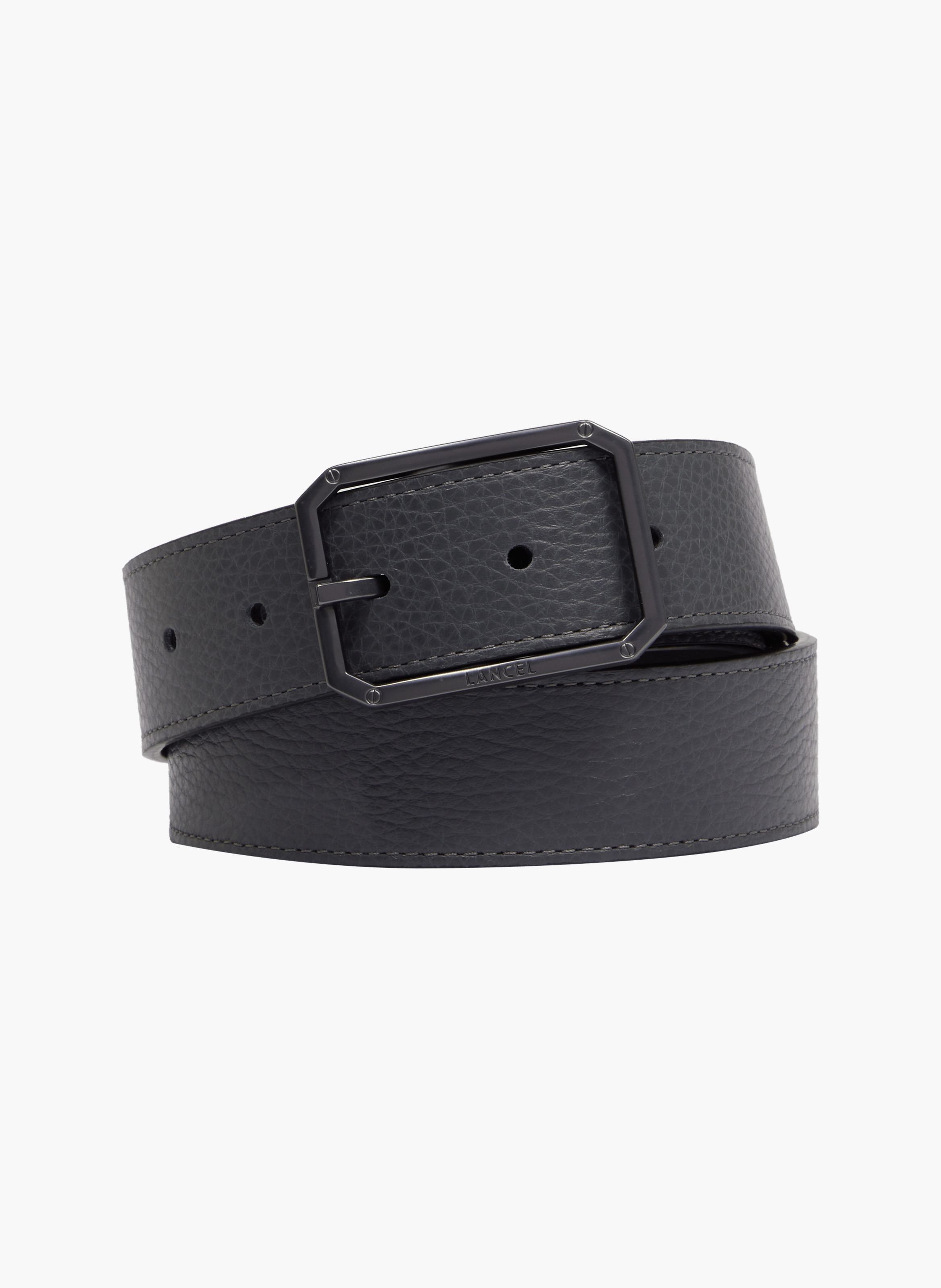 30mm omkeerbare Gabriel leren riem LANCEL Zwart