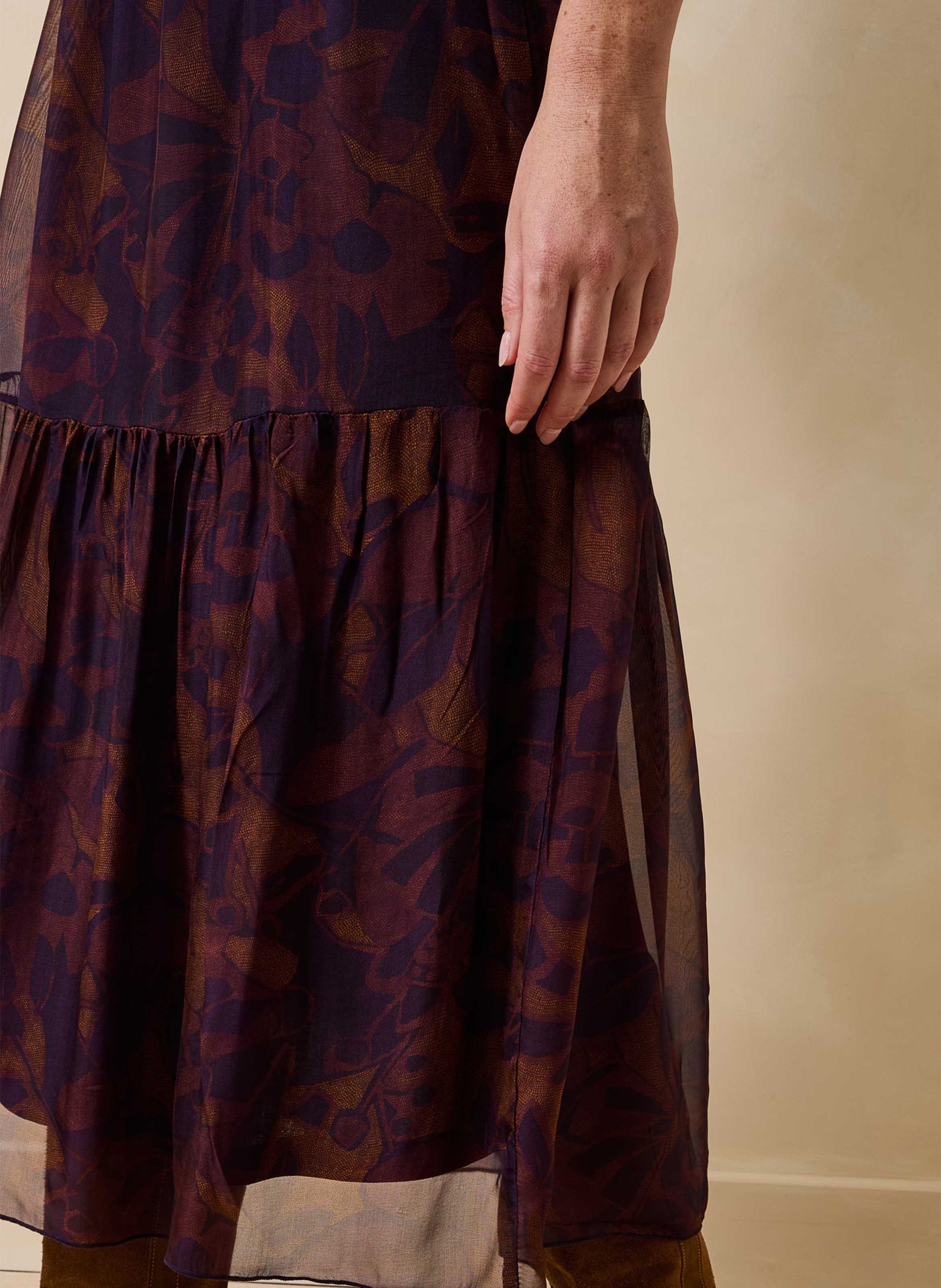 Uitlopende midi-rok met print LA FEE MARABOUTEE Veelkleurig