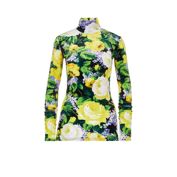 Top à manches longues à imprimé floral