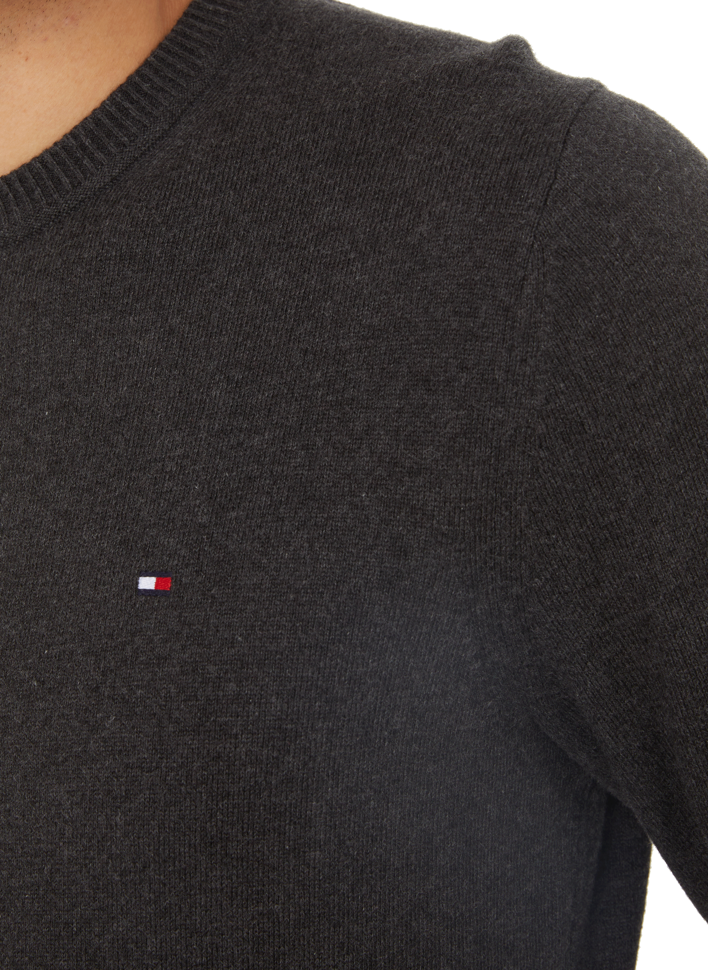 Cotton and cashmere-blend jumper TOMMY HILFIGER Grey