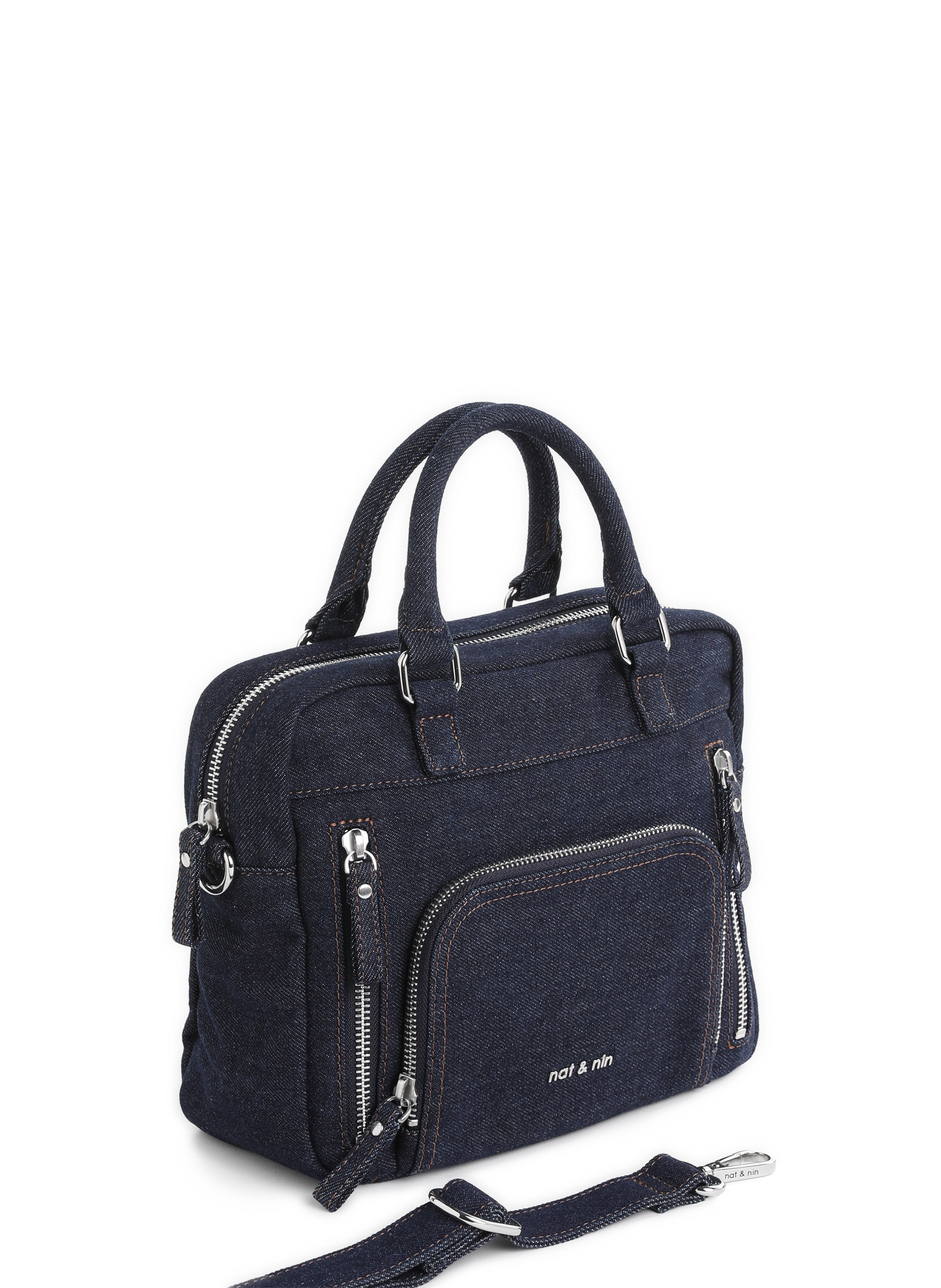 Mini Marcy denim handbag NAT & NIN Blue