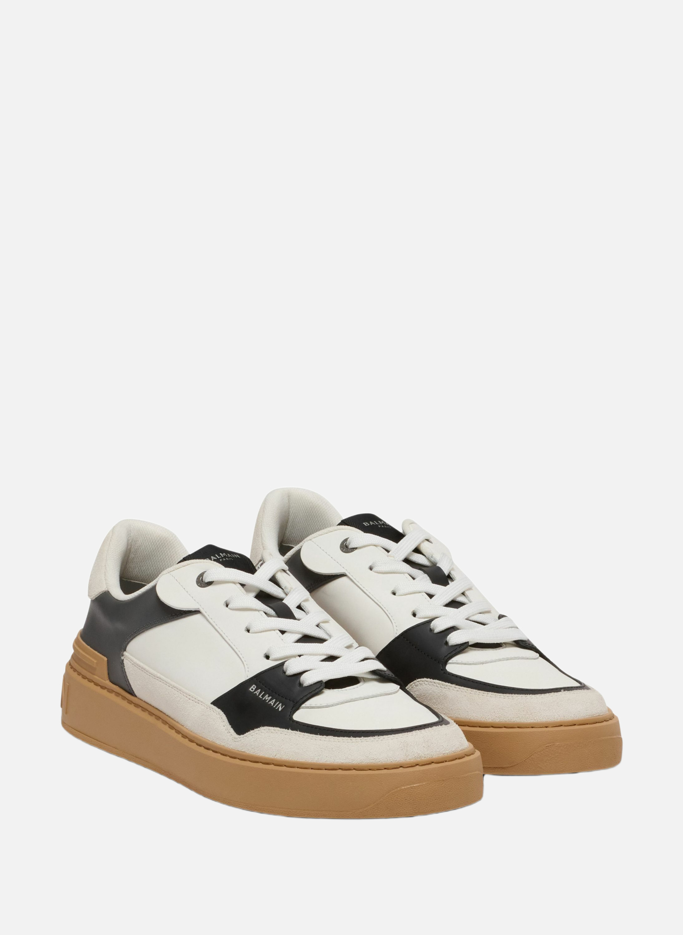 Baskets b-court flip en cuir BALMAIN Gris
