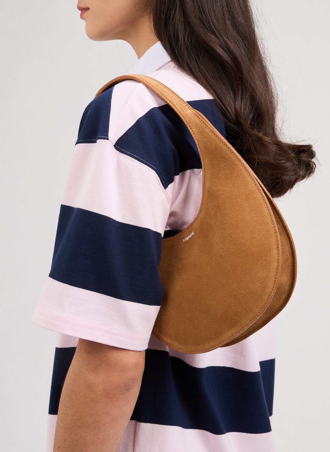 Suede Double Mini Swipe Handbag COPERNI Brown