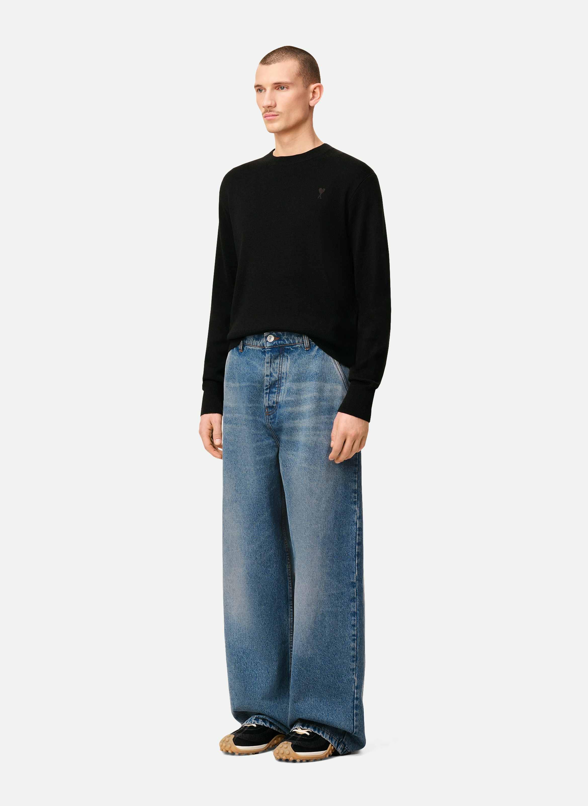 Jean très large en coton AMI PARIS Bleu