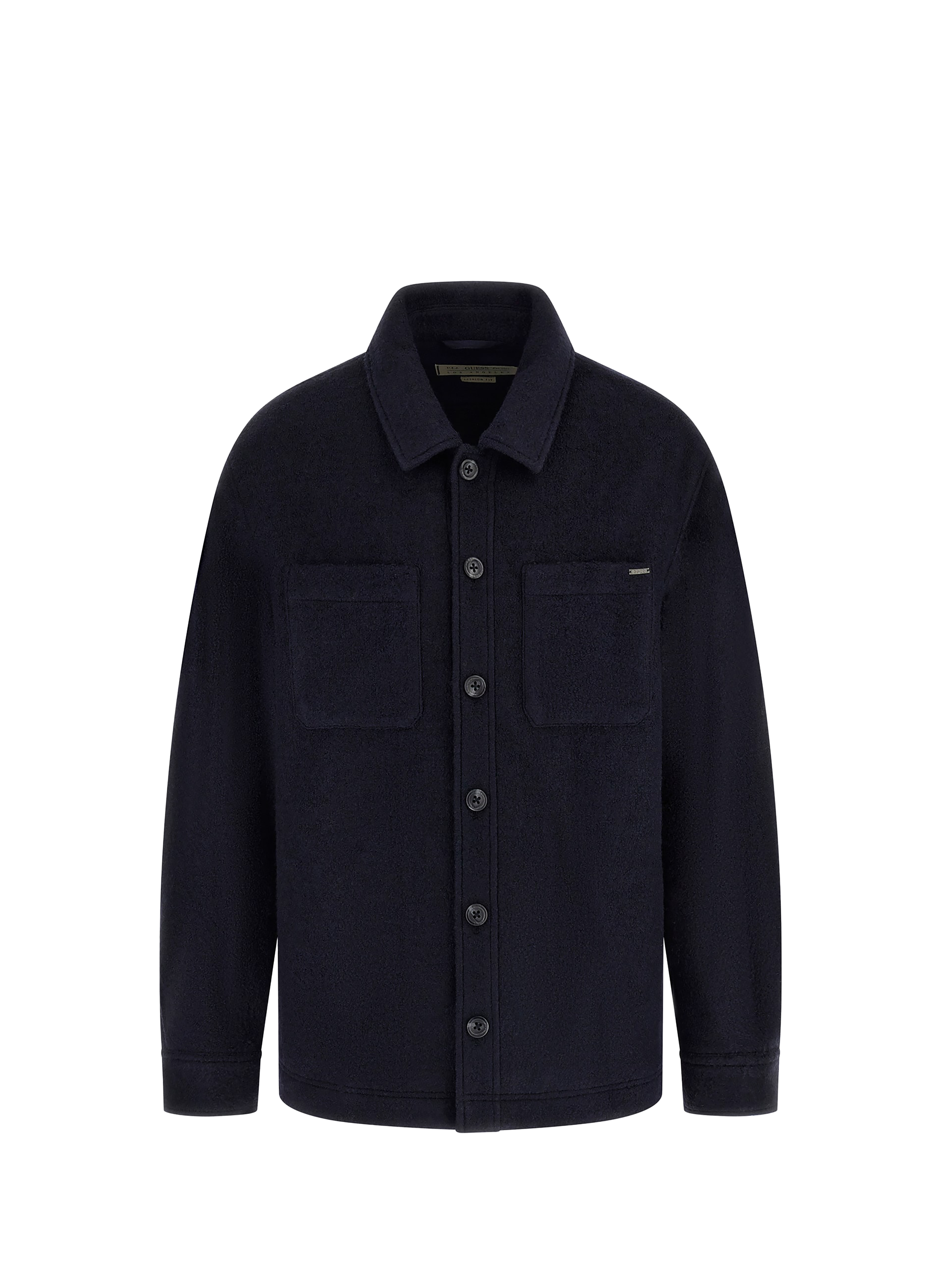 GUESS Wool-blend overshirt Blue