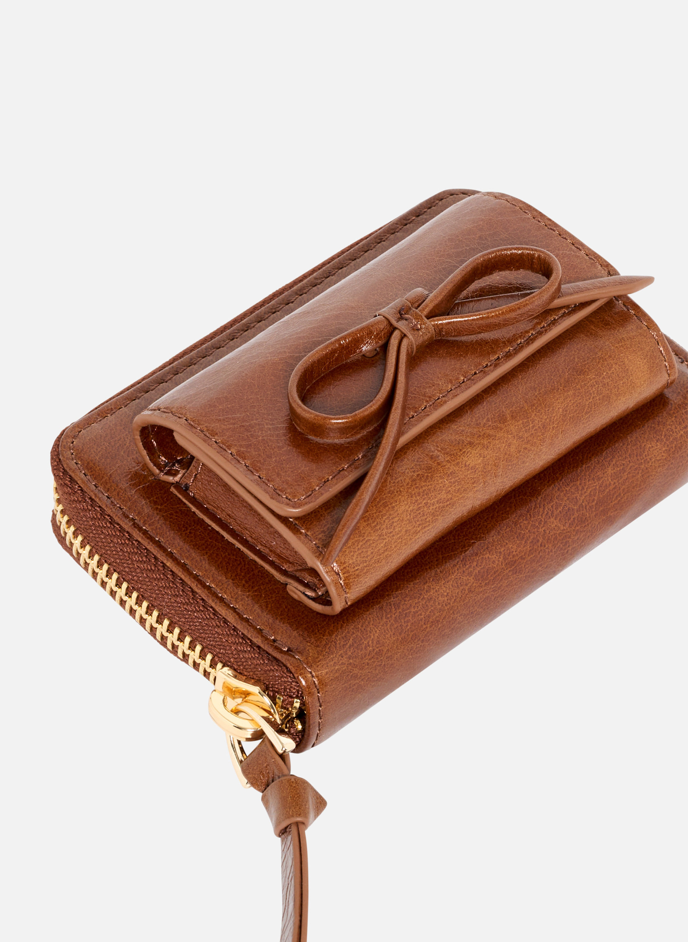 Porte monnaie amelia en cuir THE KOOPLES Marron