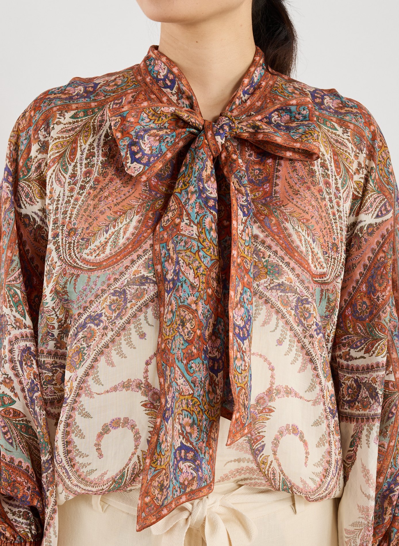 Blouse col lavallière Rhiannon ZIMMERMANN Multicolore