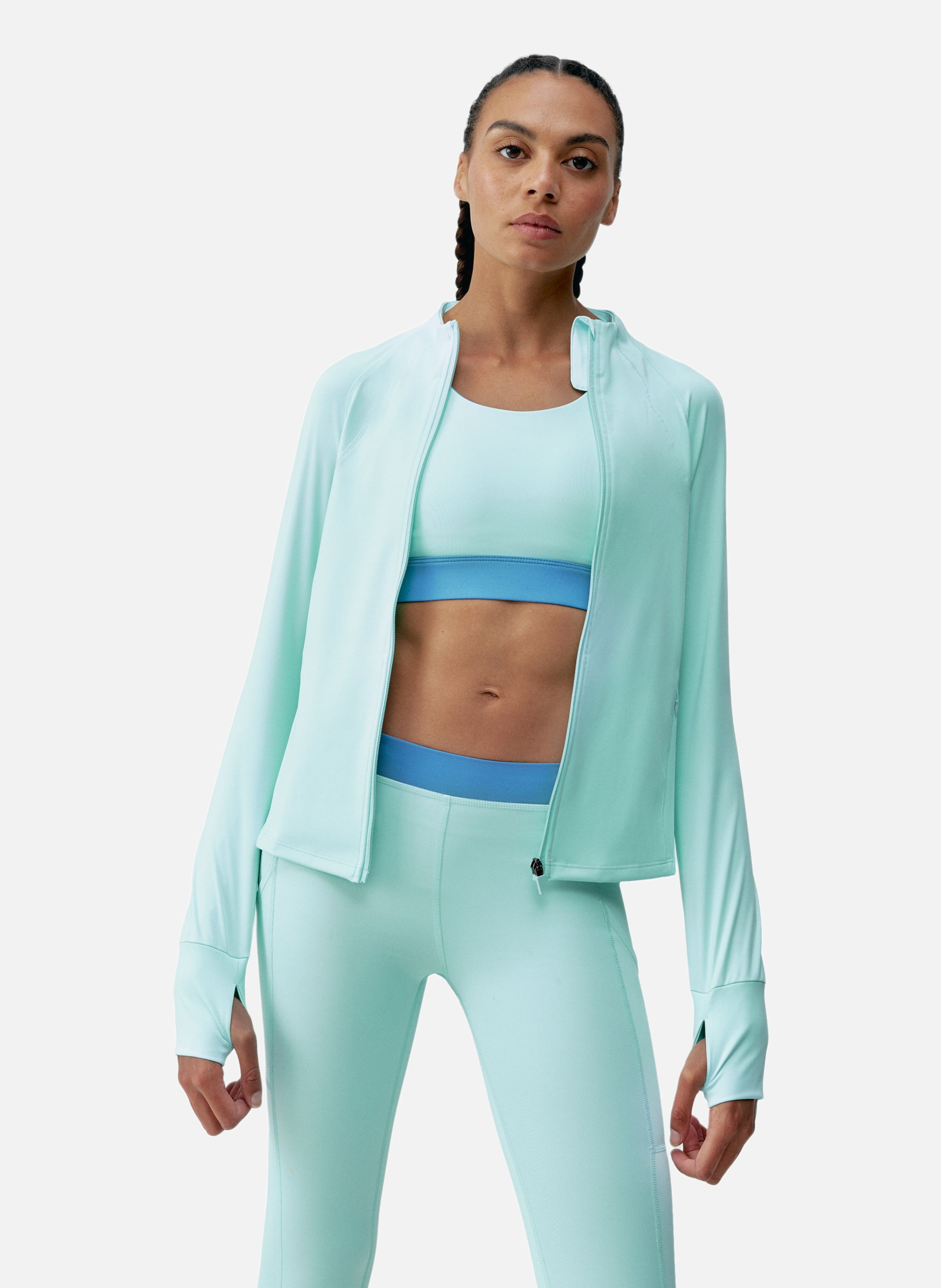 Veste de sport zippée performance athleisure flippo Bleu
