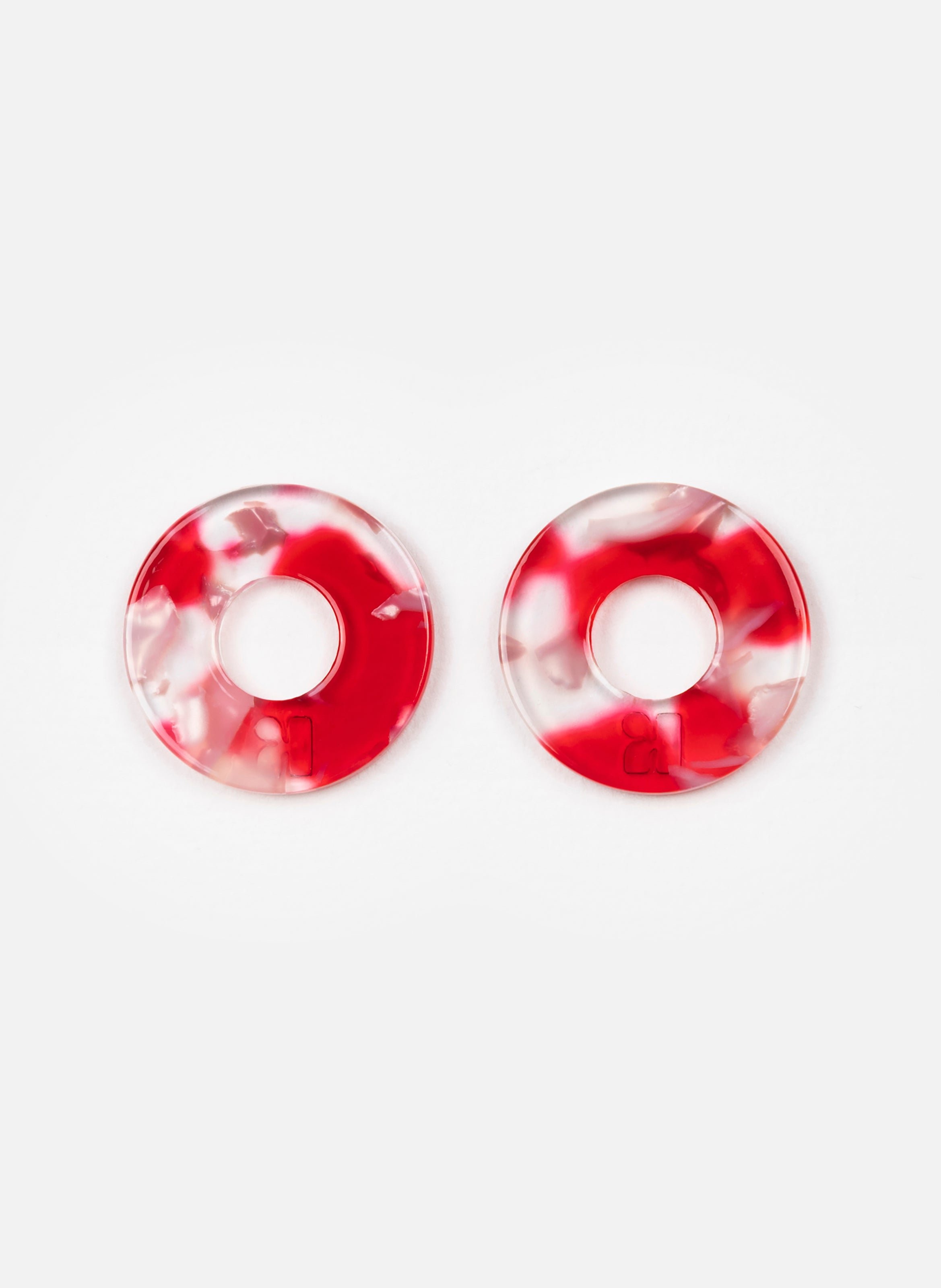 KURAGE GINZA Charms donuts en acétate de cellulose Rouge