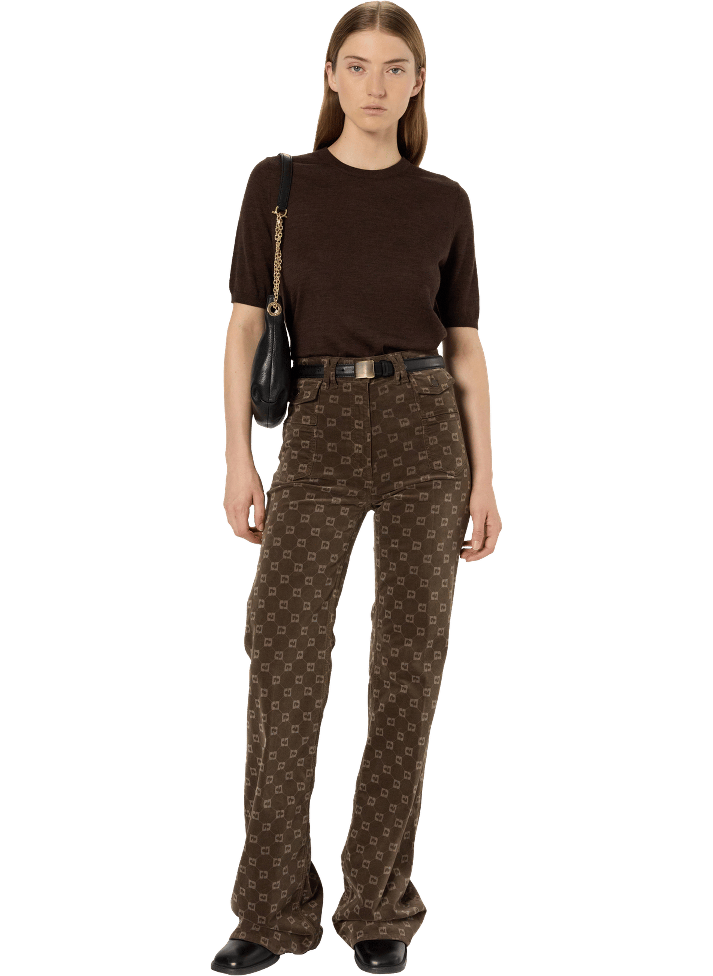 Col rond sans manche en laine fine - elsa GERARD DAREL Marron