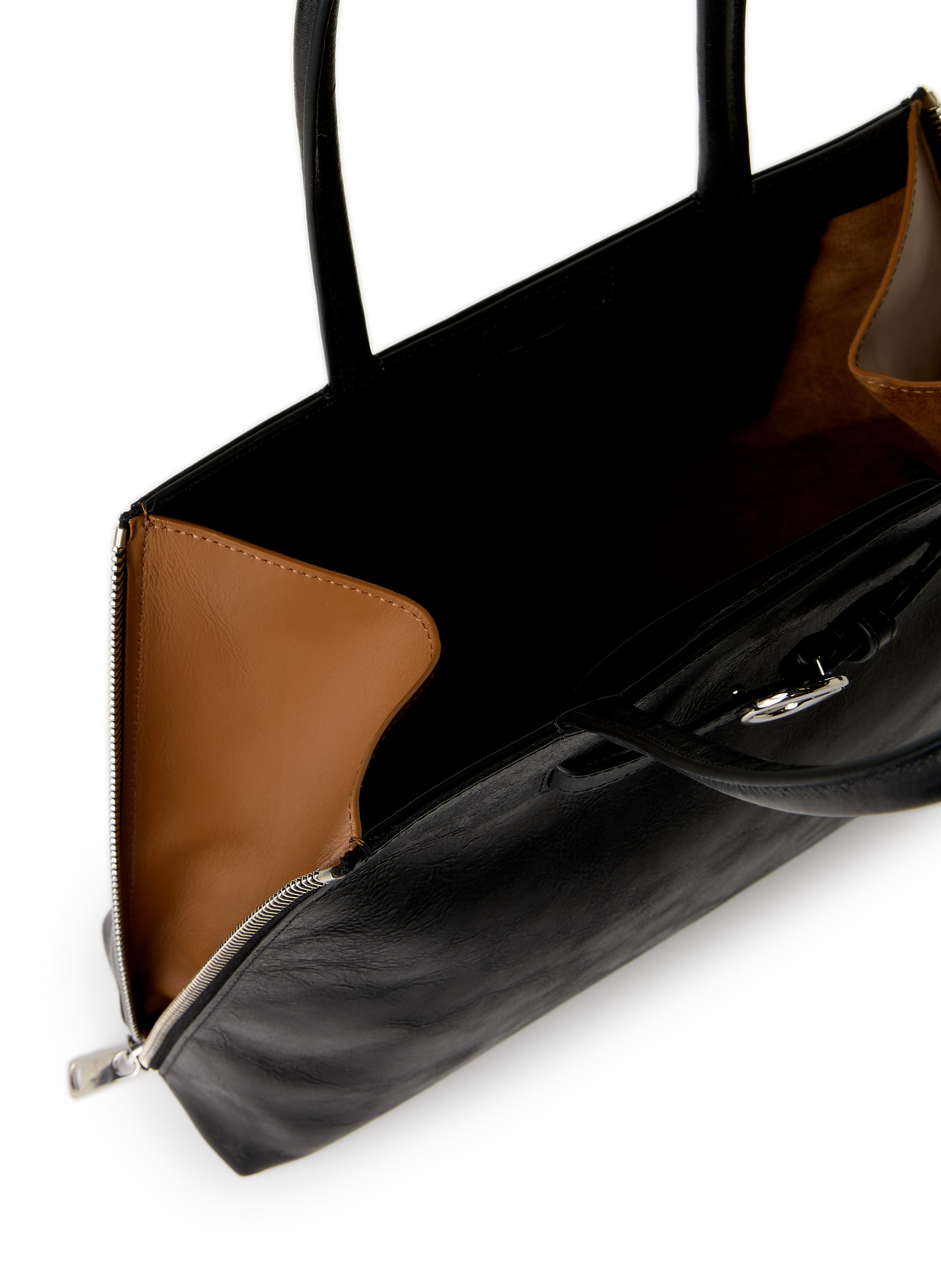 Leather baguette bag COPERNI Black