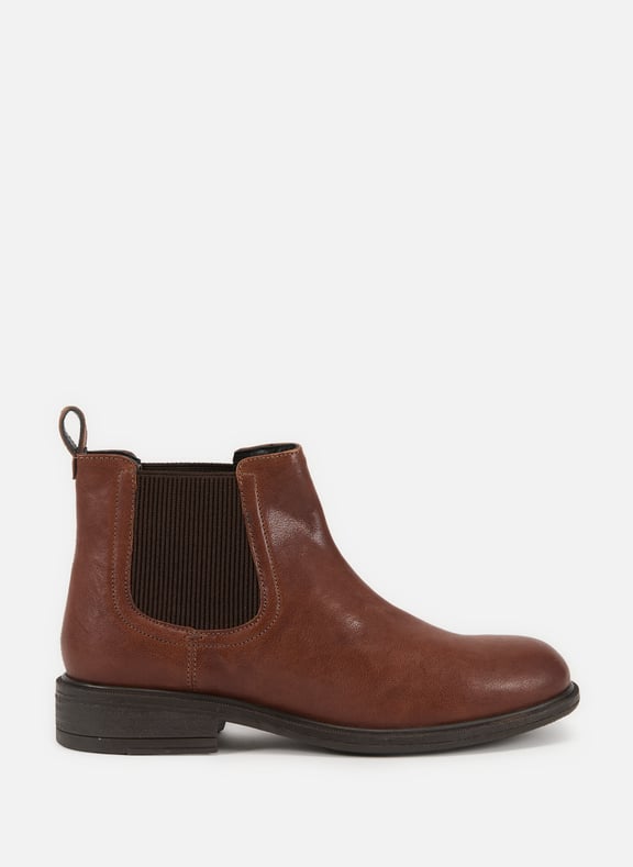 Mixed leather ankle boots Brown by GEOX GEOX Mixed leather ankle boots Brown