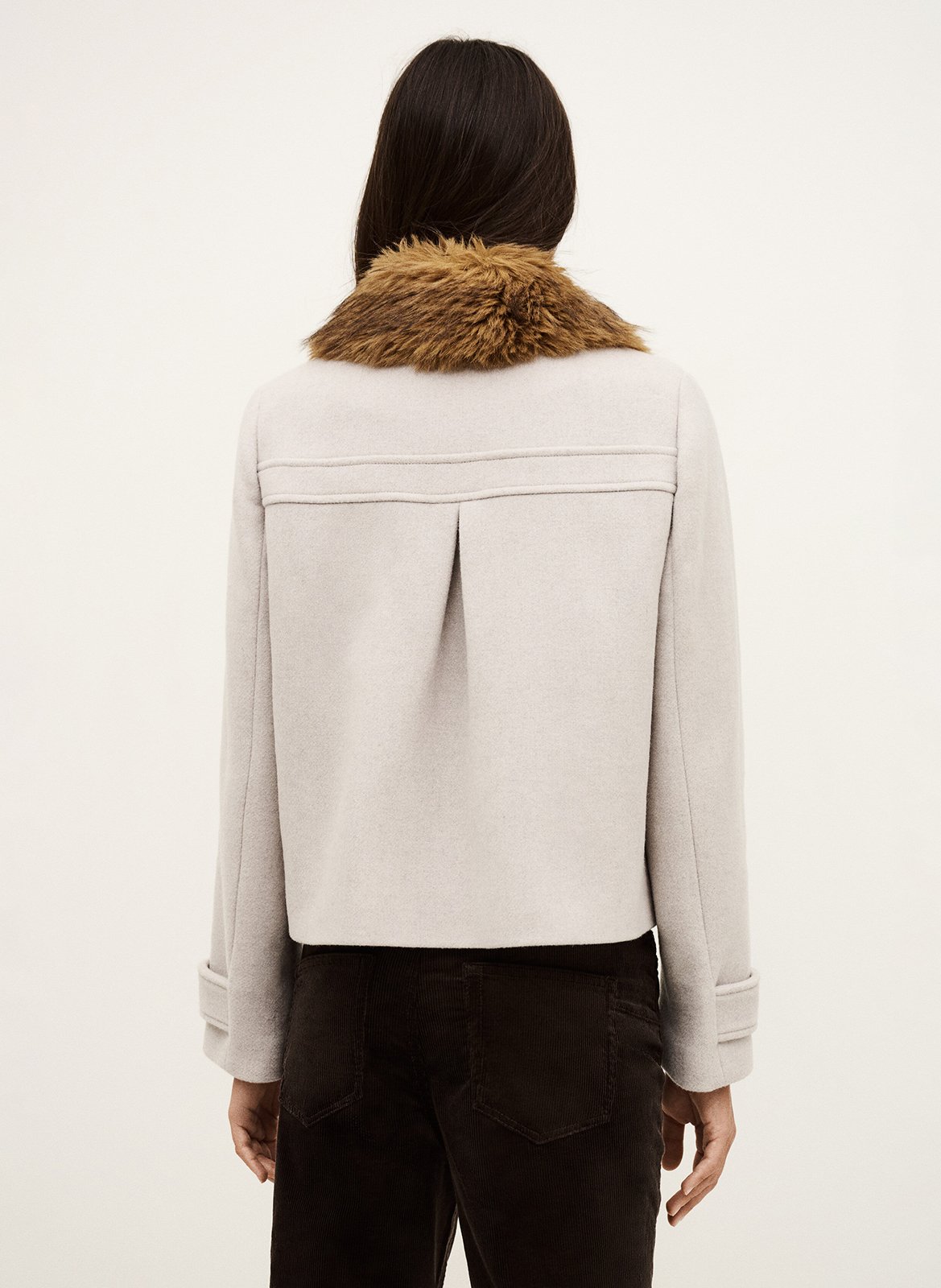 Veste droite en laine mélangée terry BA&SH Beige