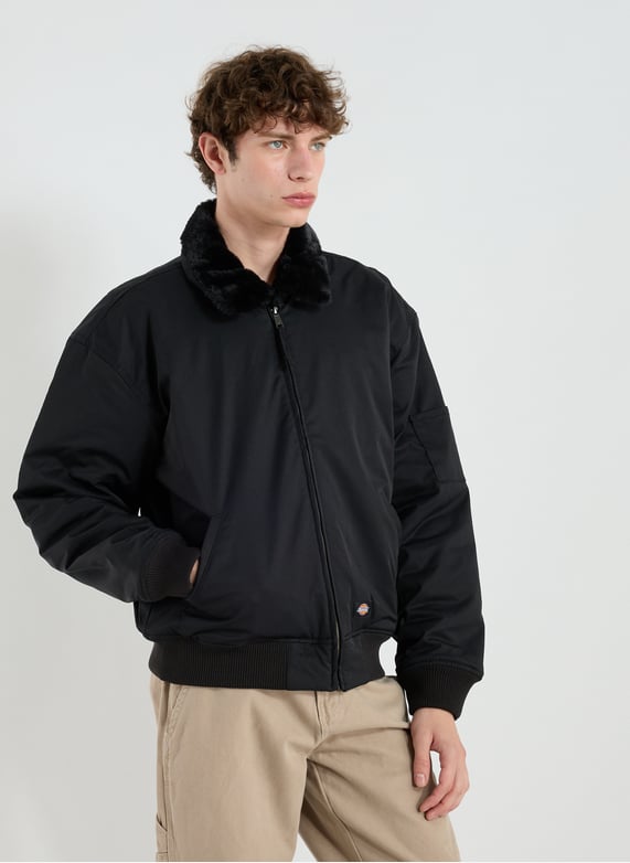 Blouson uni col classique | Noir by DICKIES Blouson uni col classique Noir