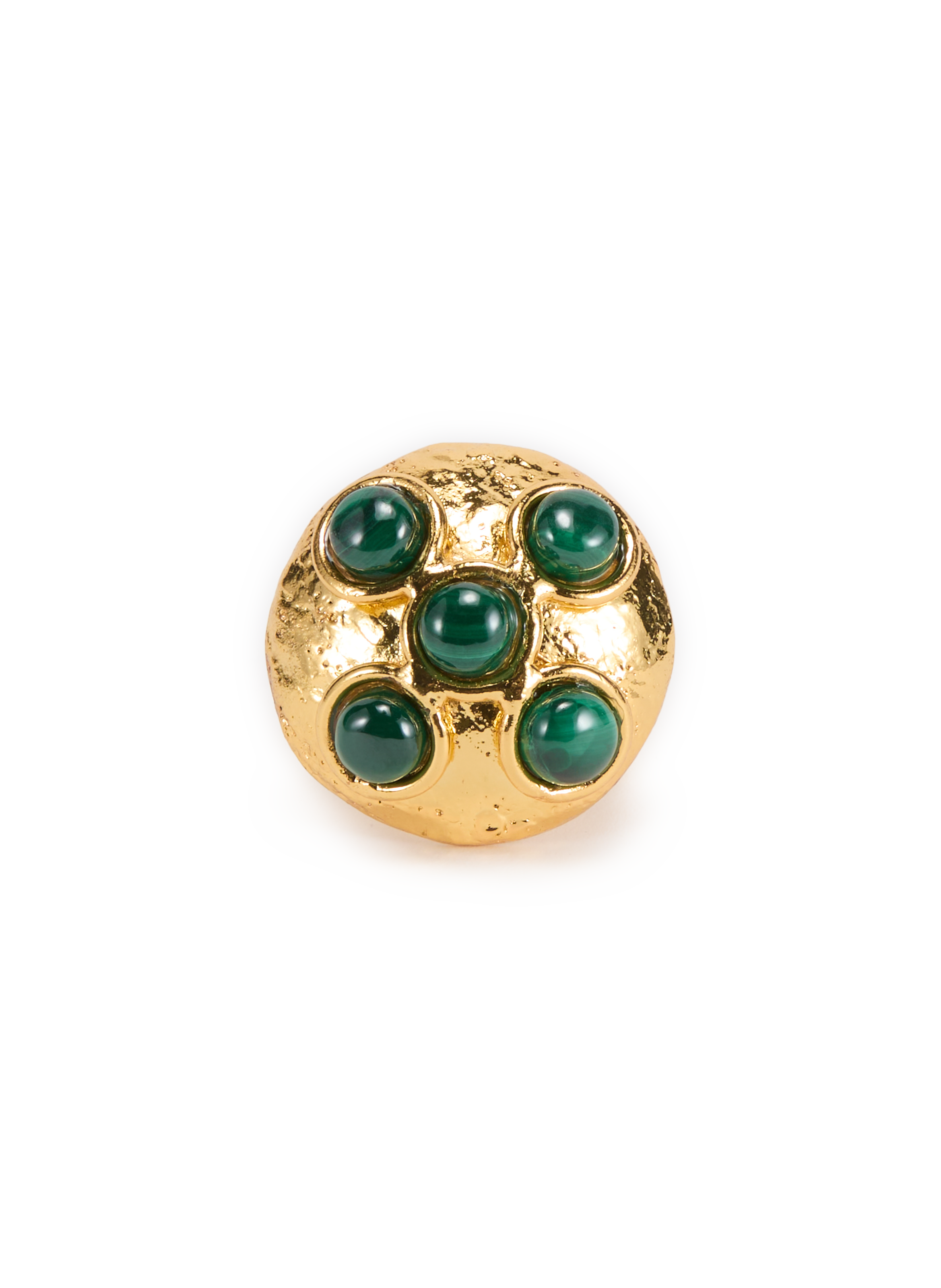 SYLVIA TOLEDANO Brass and stone ring Green