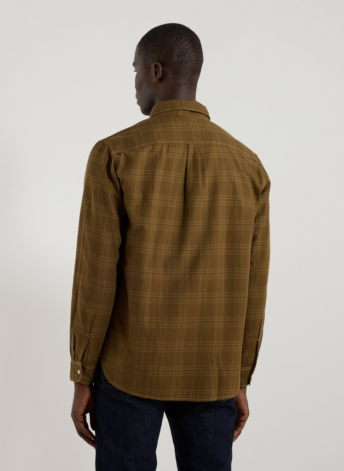 Chemise droite en coton REPLAY Vert