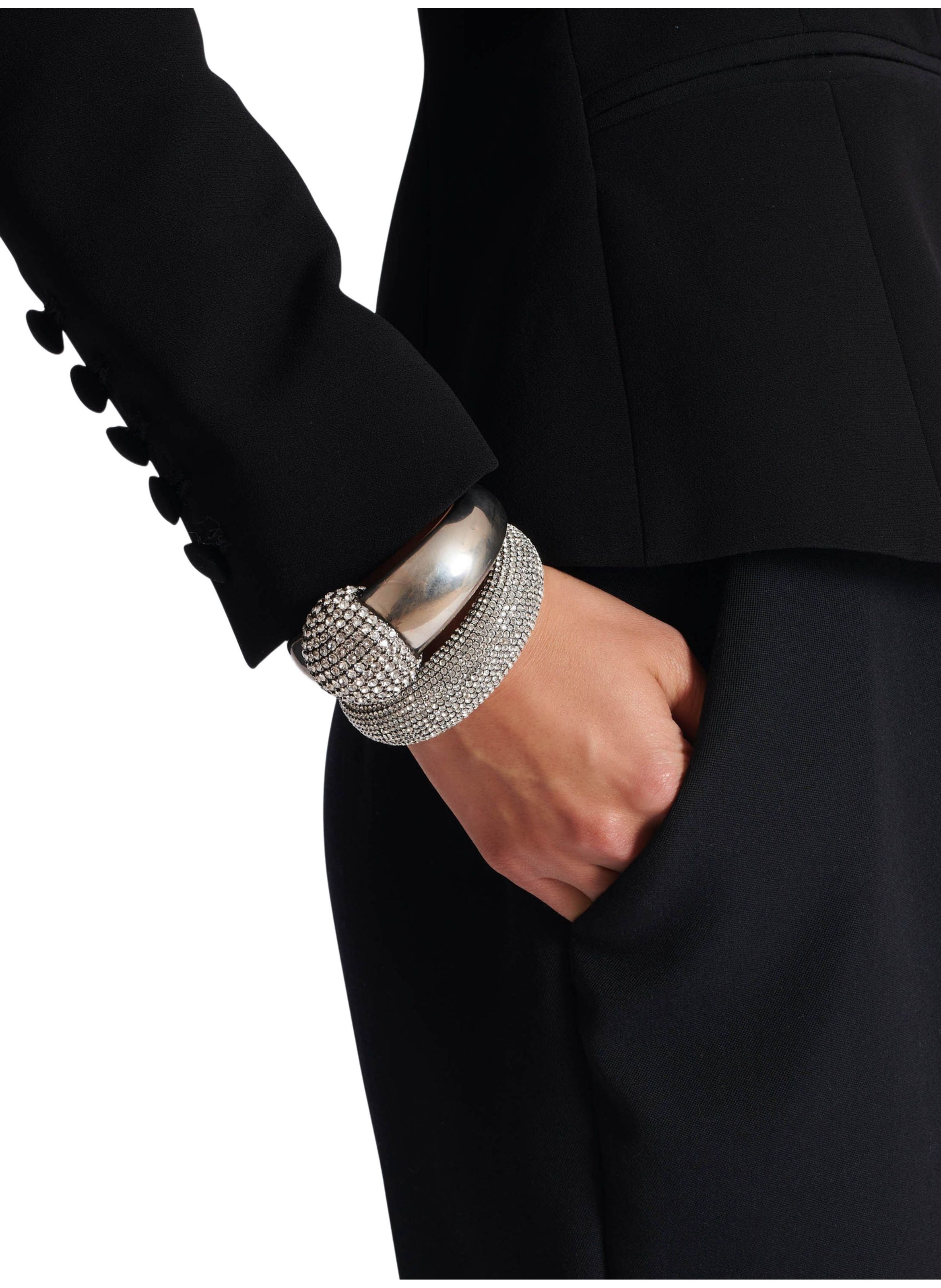 Set de bracelets jonc piercing BALMAIN Argent