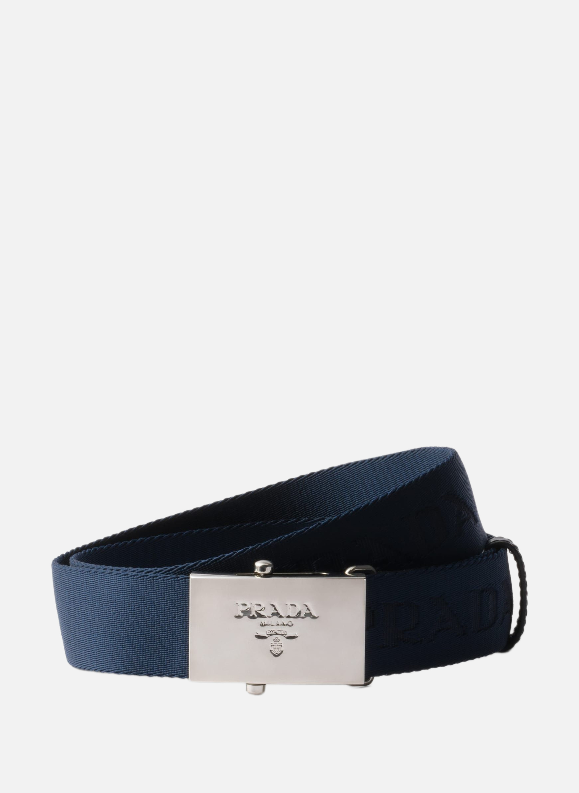 Ceinture en ruban de coton PRADA Bleu