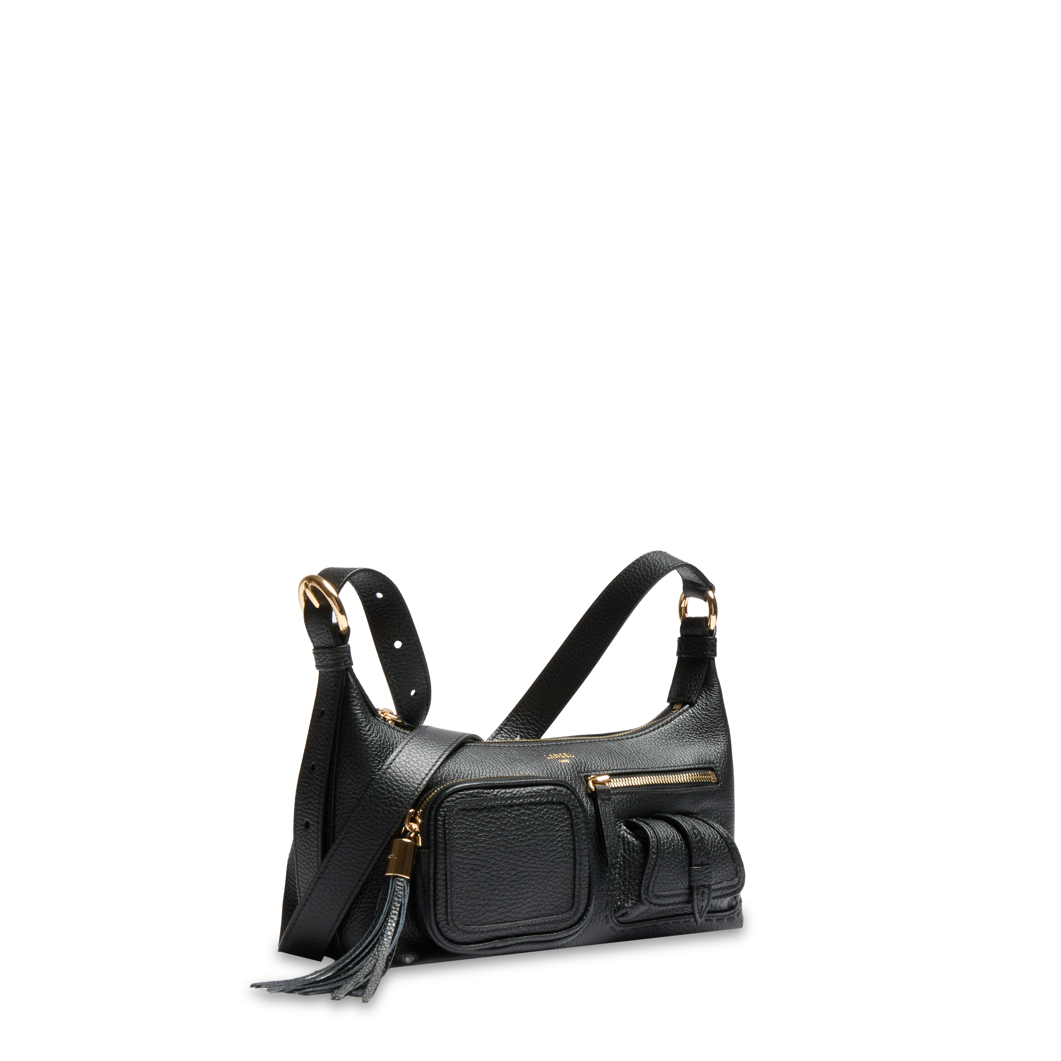 Sac porté croisé zippé multipoches s premier flirt de lancel en cuir LANCEL Noir