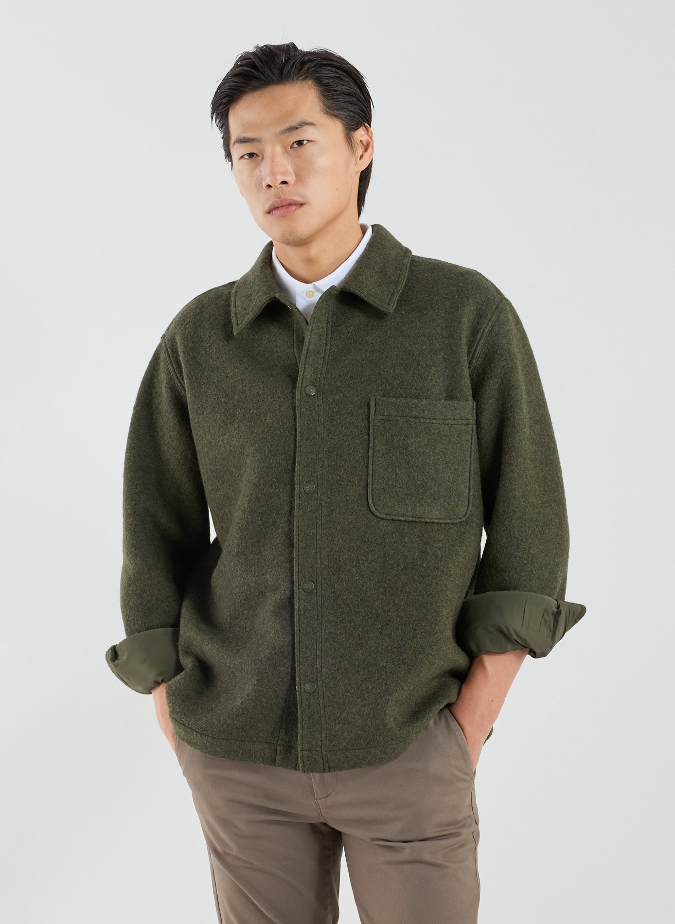 Surchemise droite col classique AIGLE Kaki