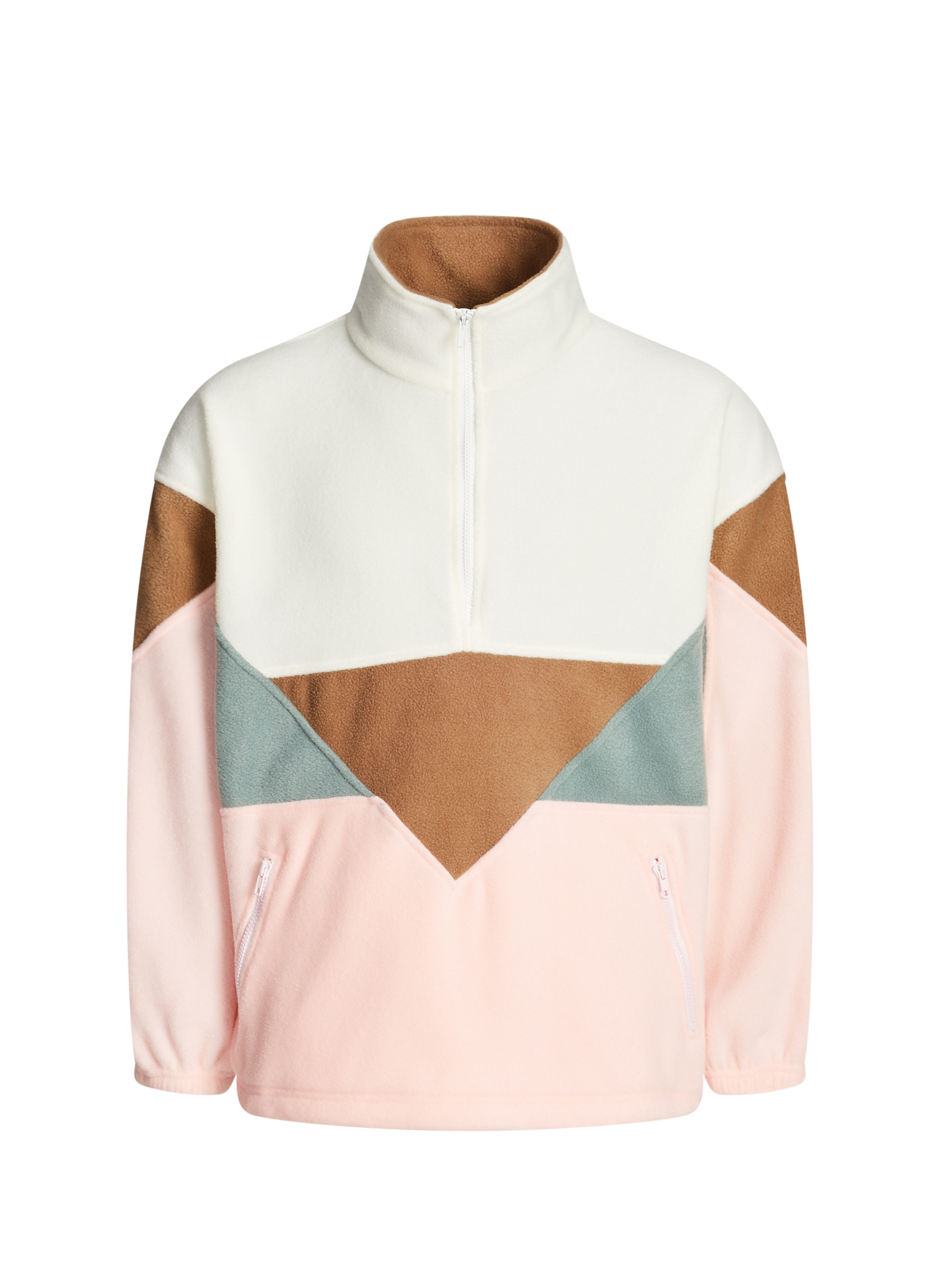 BENJAMIN BENMOYAL Straight fleece jacket with high collar White