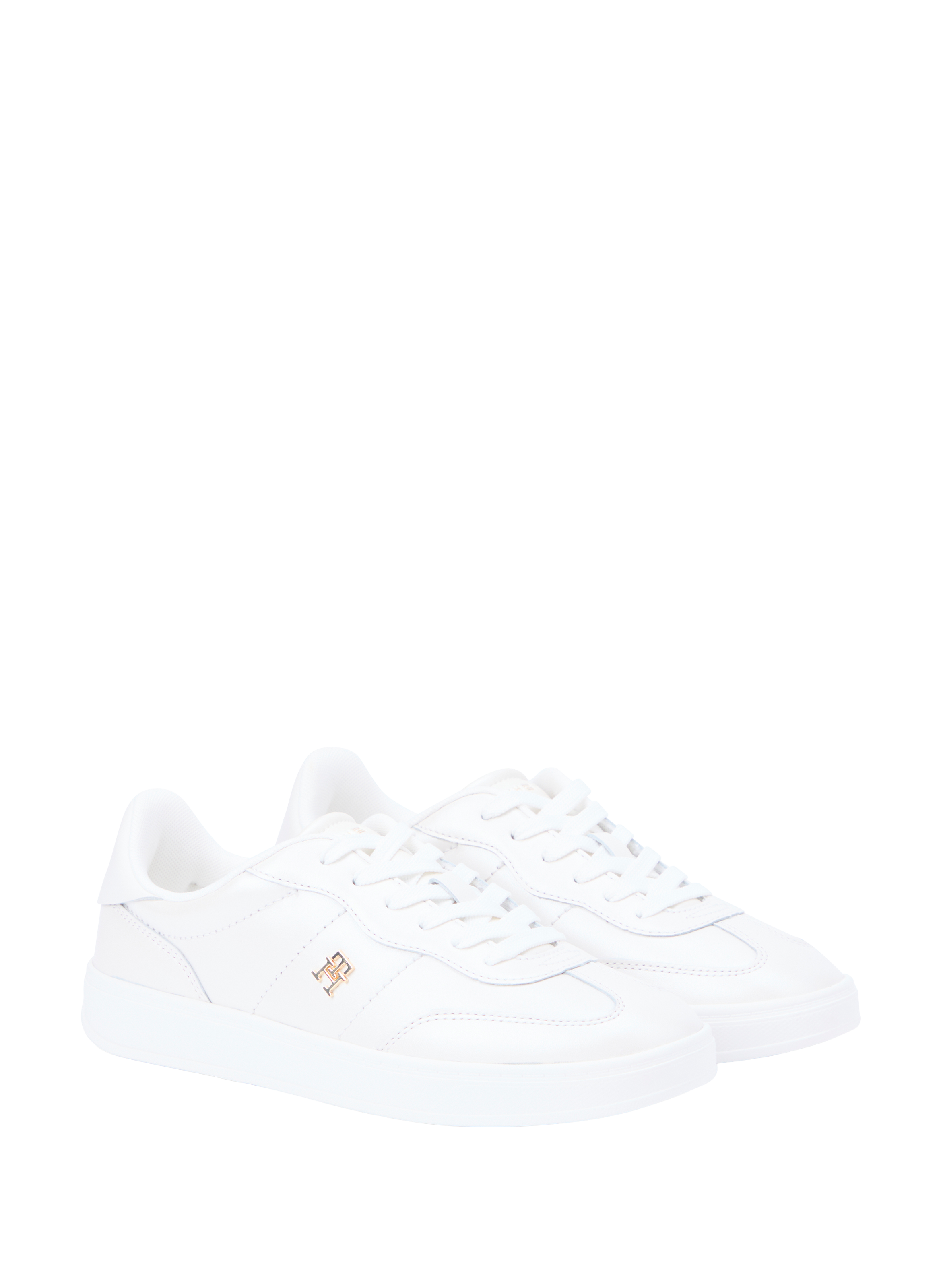 Baskets basses en cuir mélangé TOMMY HILFIGER Blanc