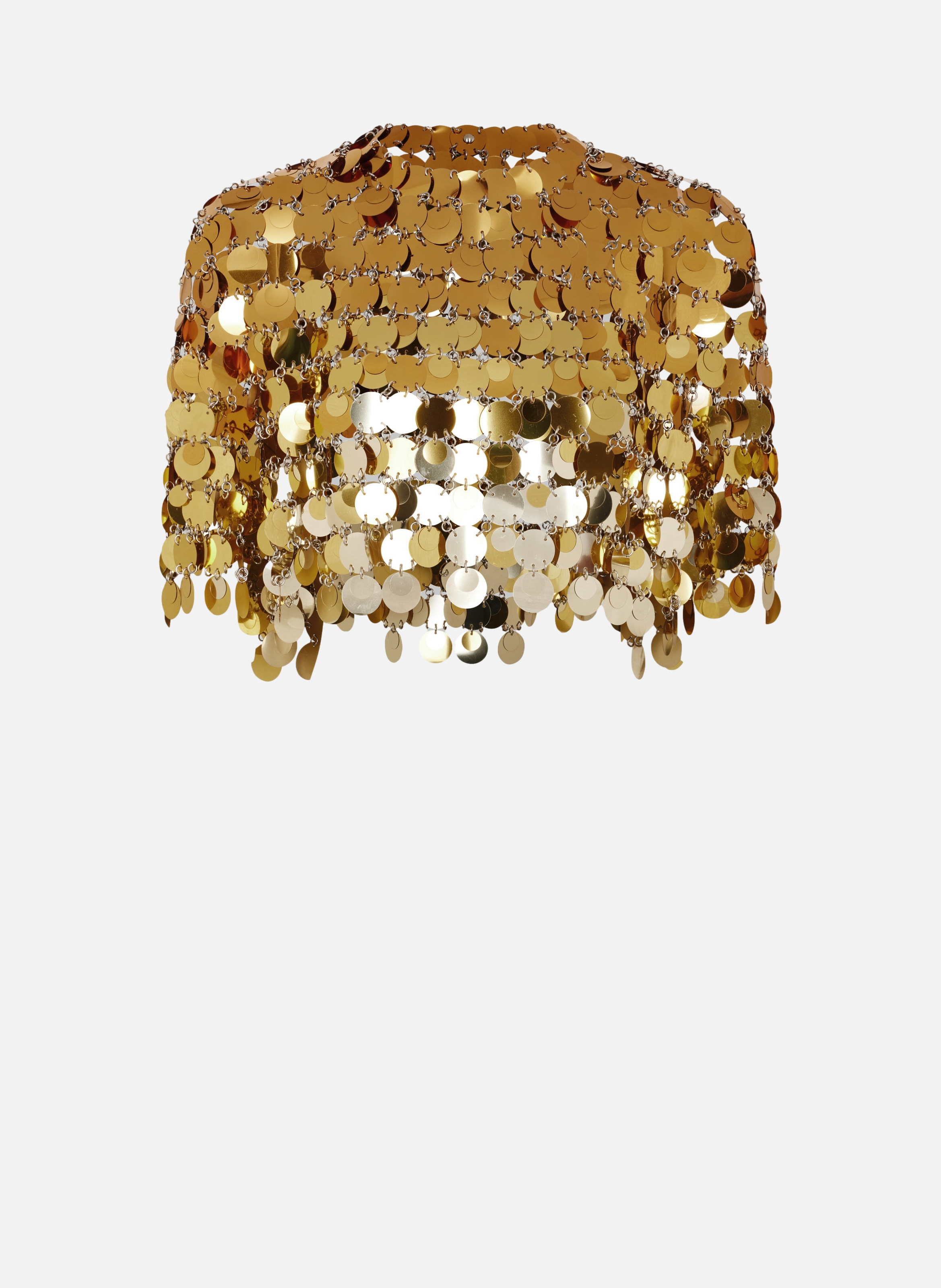 Top cropped en assemblage gradient RABANNE Doré