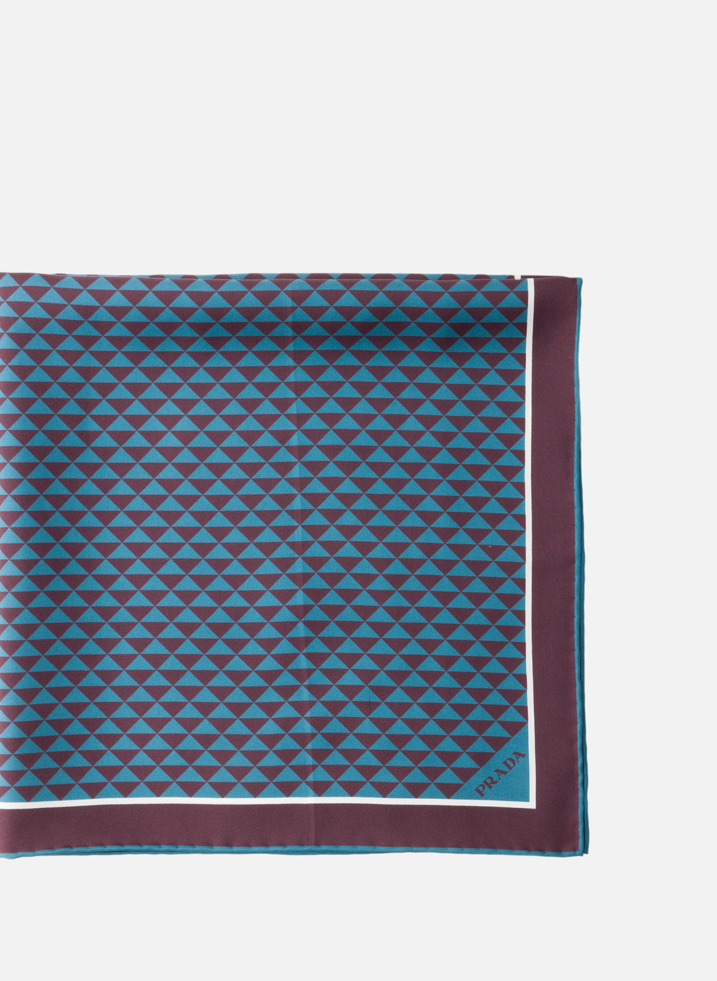 Écharpe en sergé de soie imprimée PRADA Violet