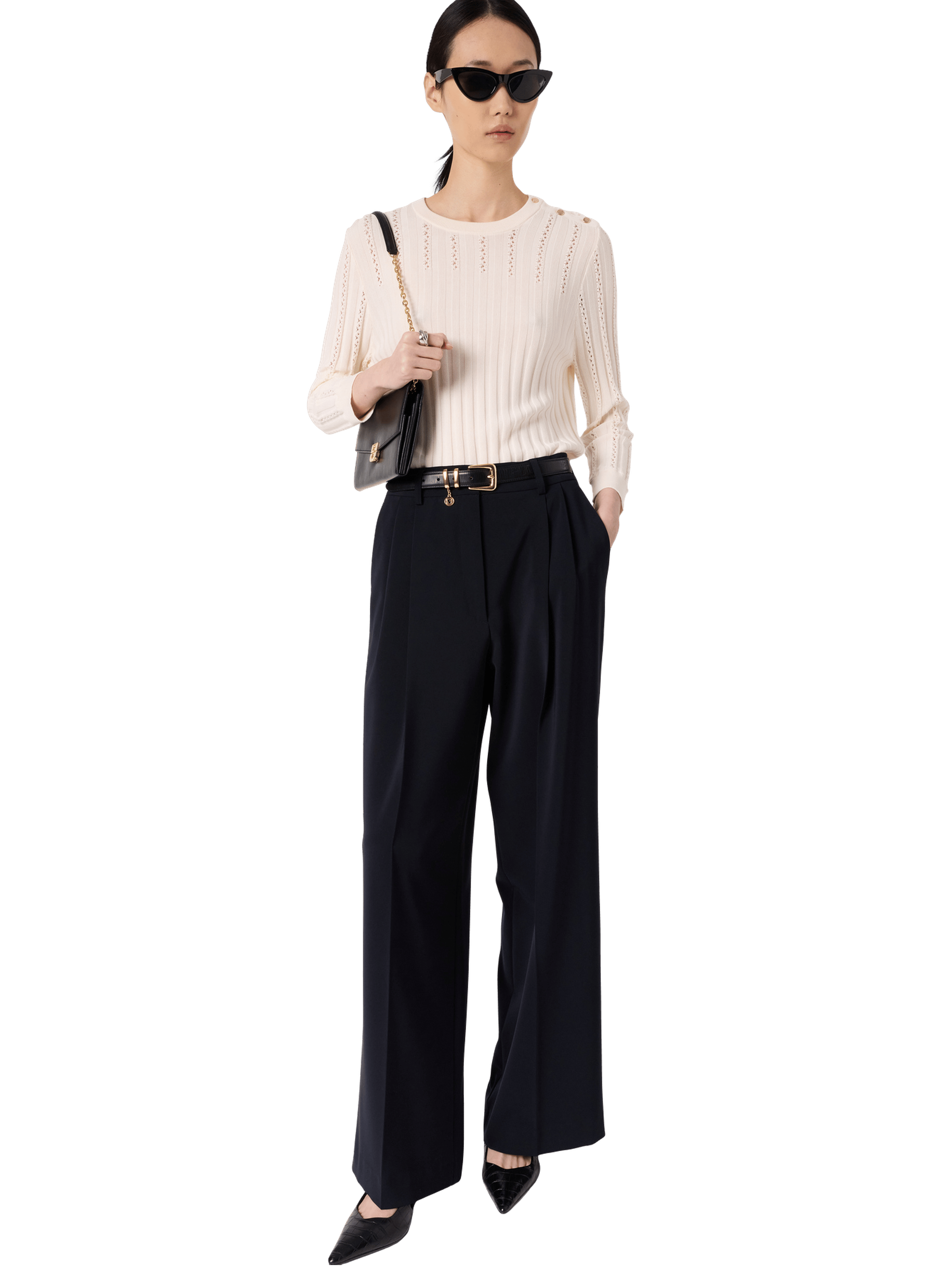 Pull ajouré à boutons dorés - lhena GERARD DAREL Beige