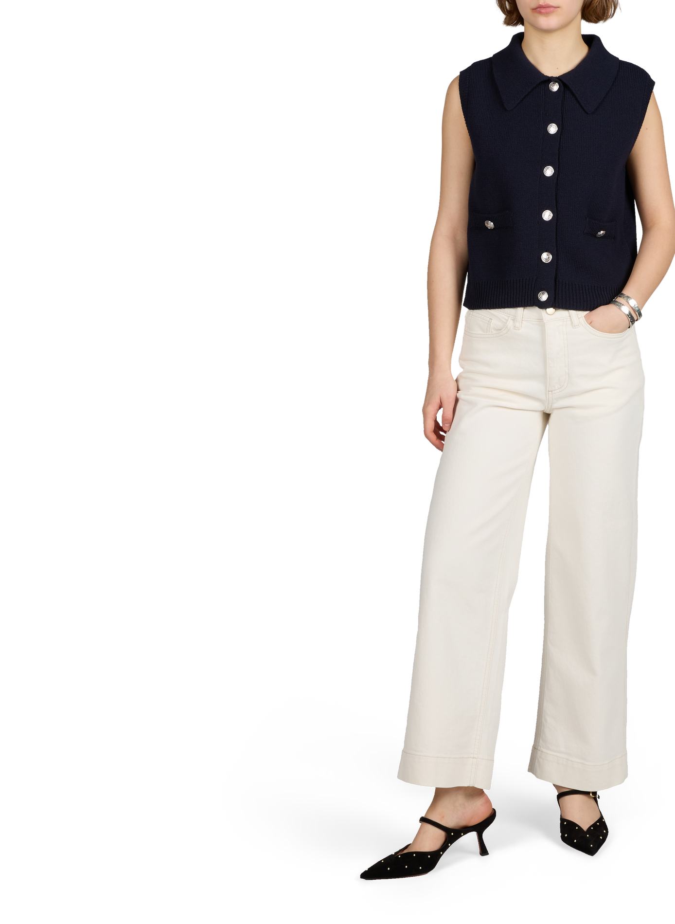 Bracelet manchette Bianca S SYLVIA TOLEDANO Argent