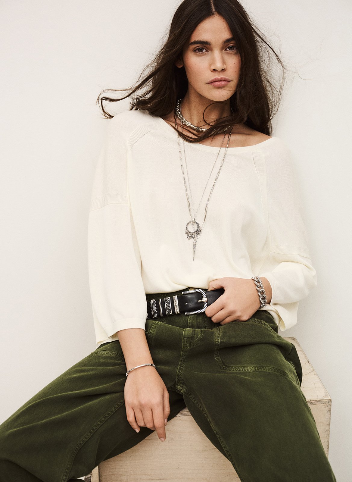 Pull col rond braha BA&SH Beige