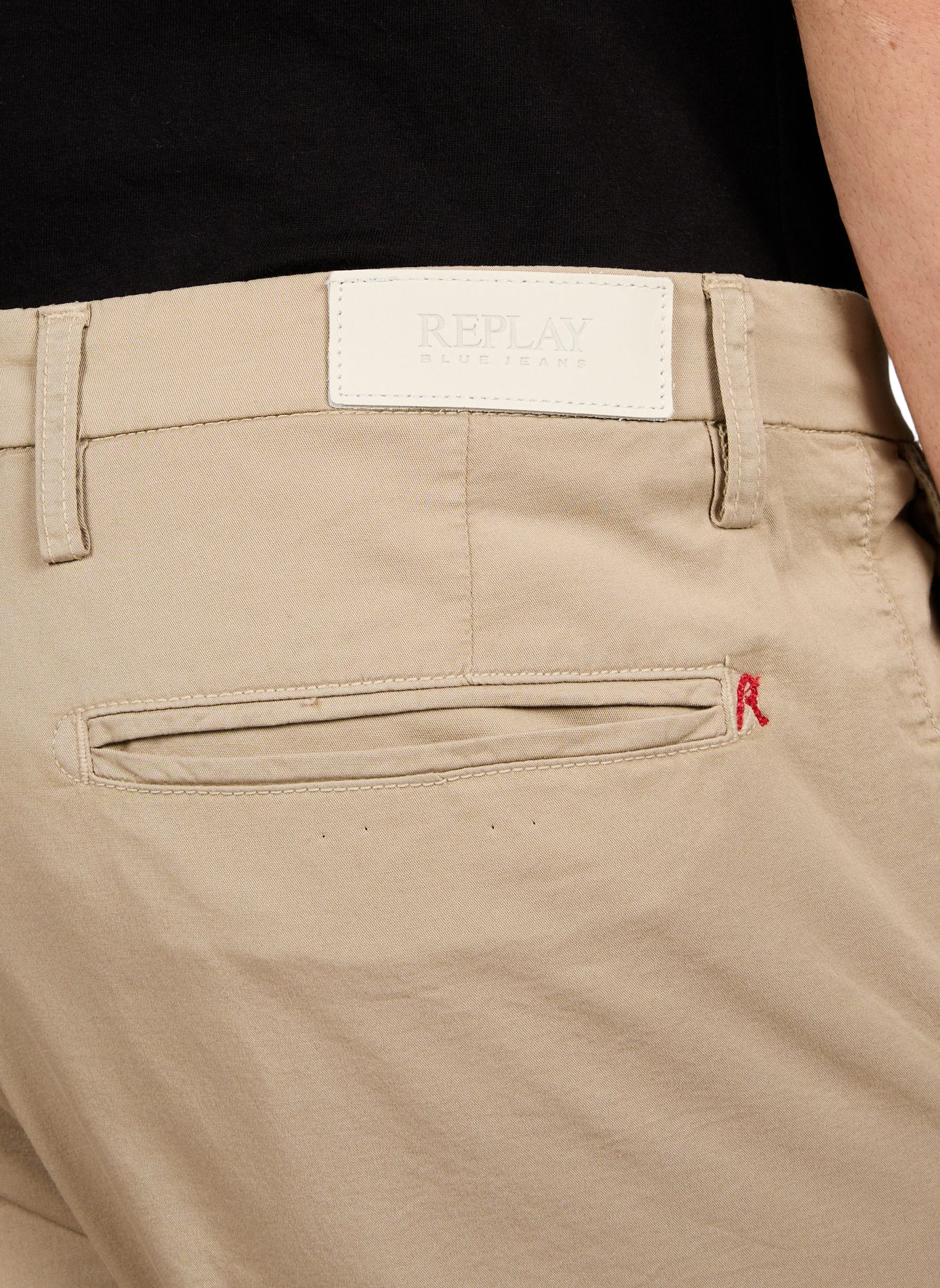 Pantalon uni en coton mélangé REPLAY Orange