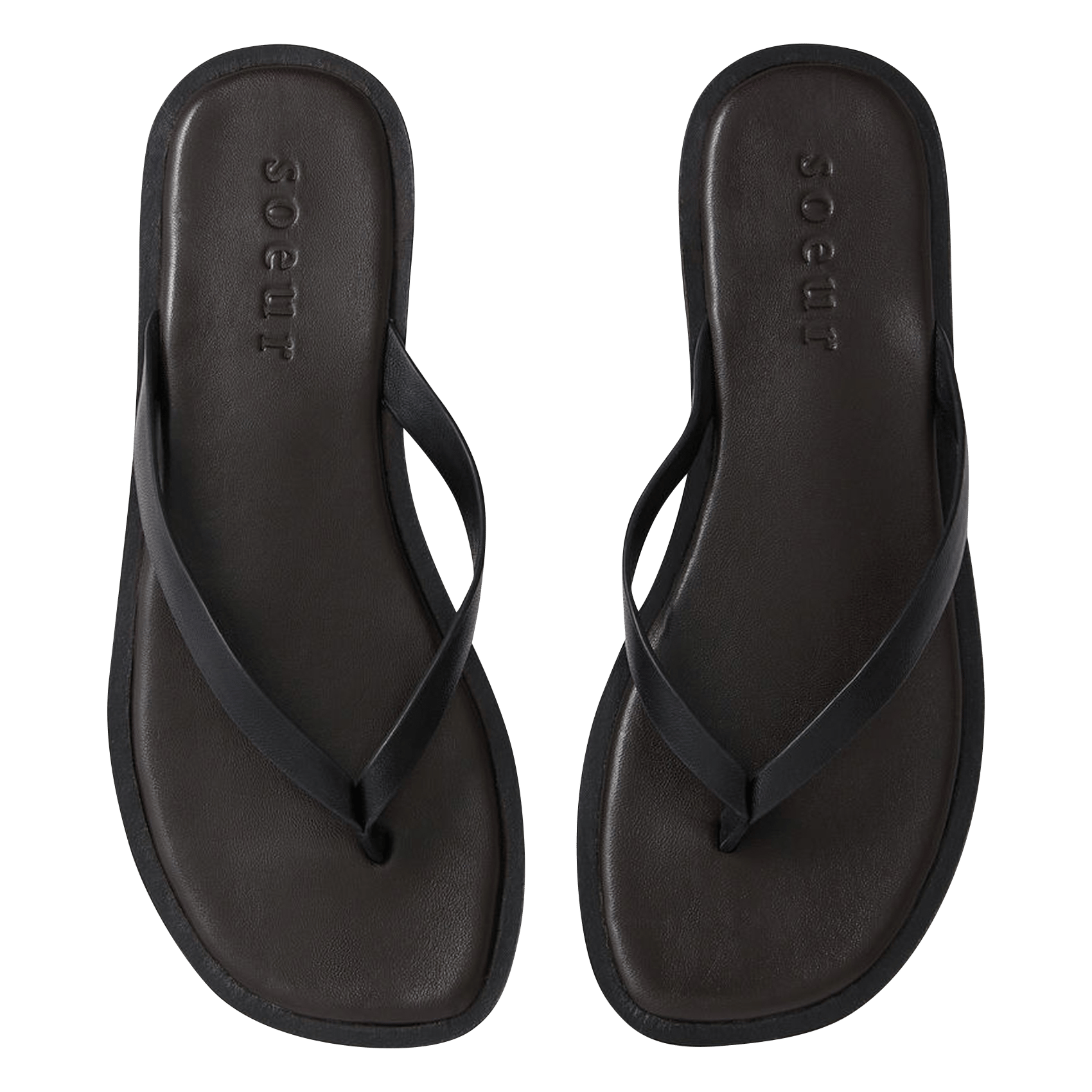 Sandales plates en cuir haiku SOEUR Noir