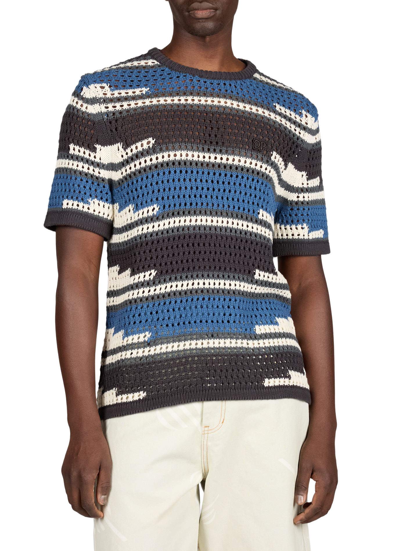 T-shirt maille col rond en coton DAILY PAPER Multicolore