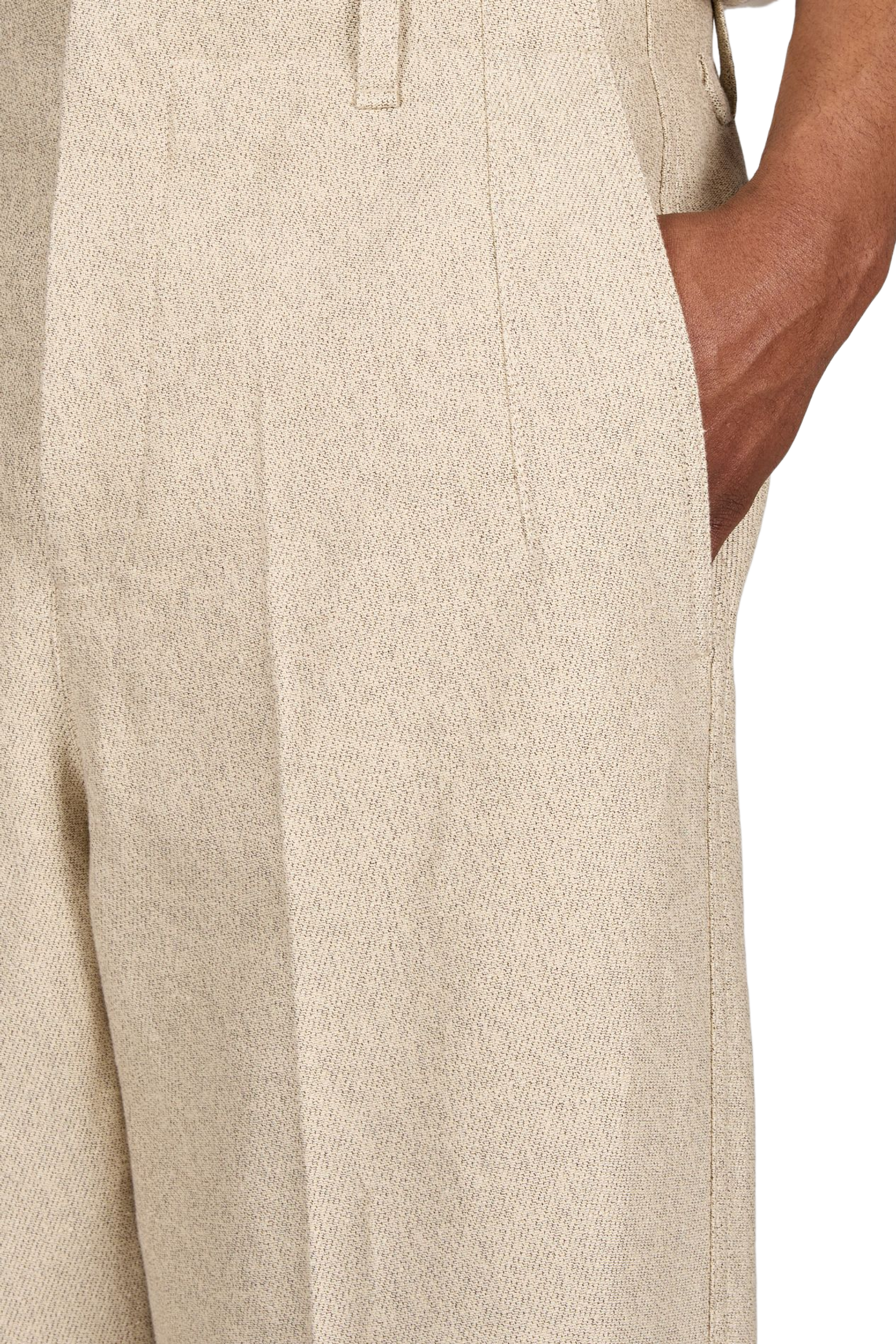 Le pantalon Pastro en coton piqué JACQUEMUS Beige