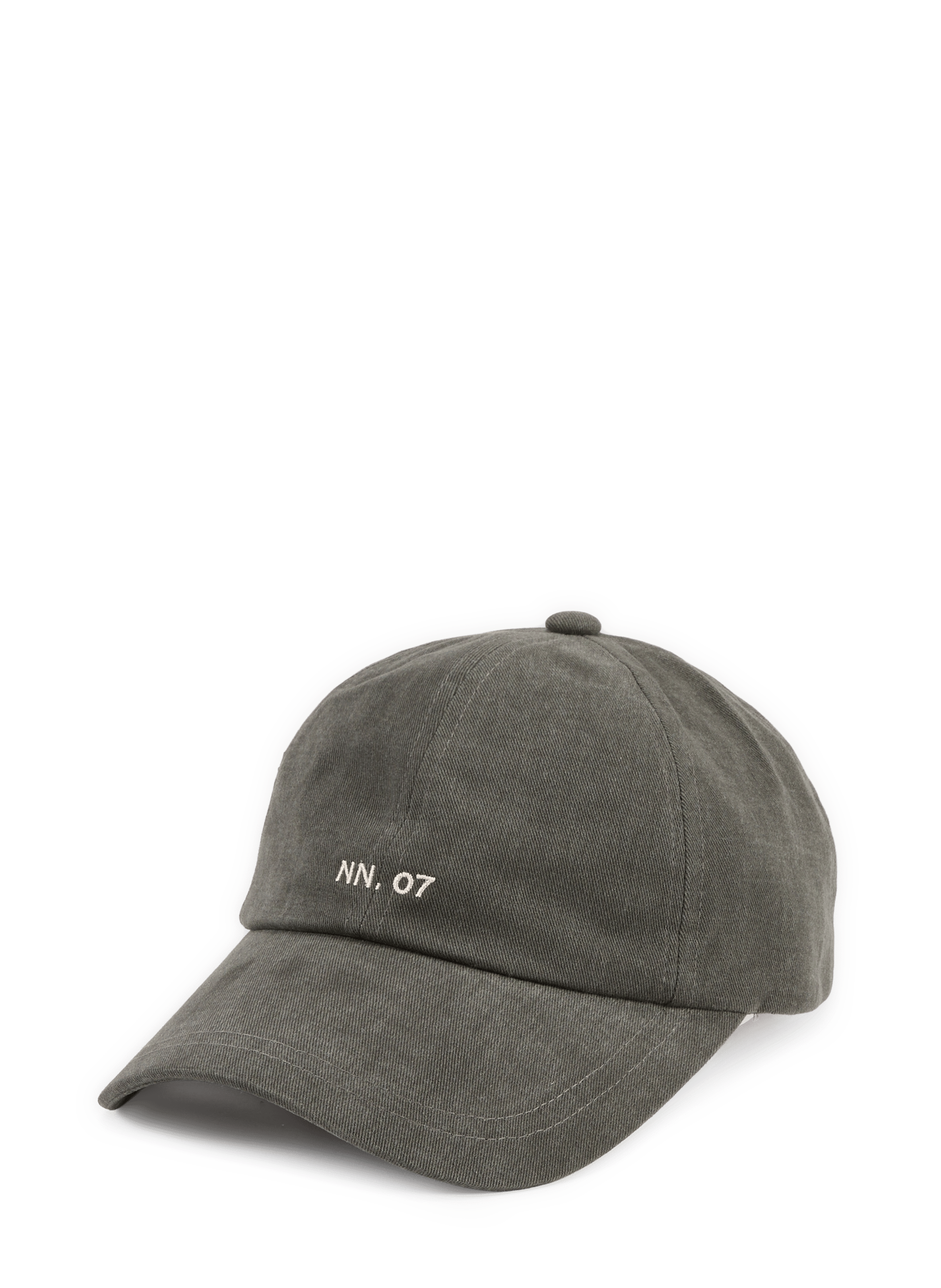 Embroidered cotton and canvas cap COTTON Dark army