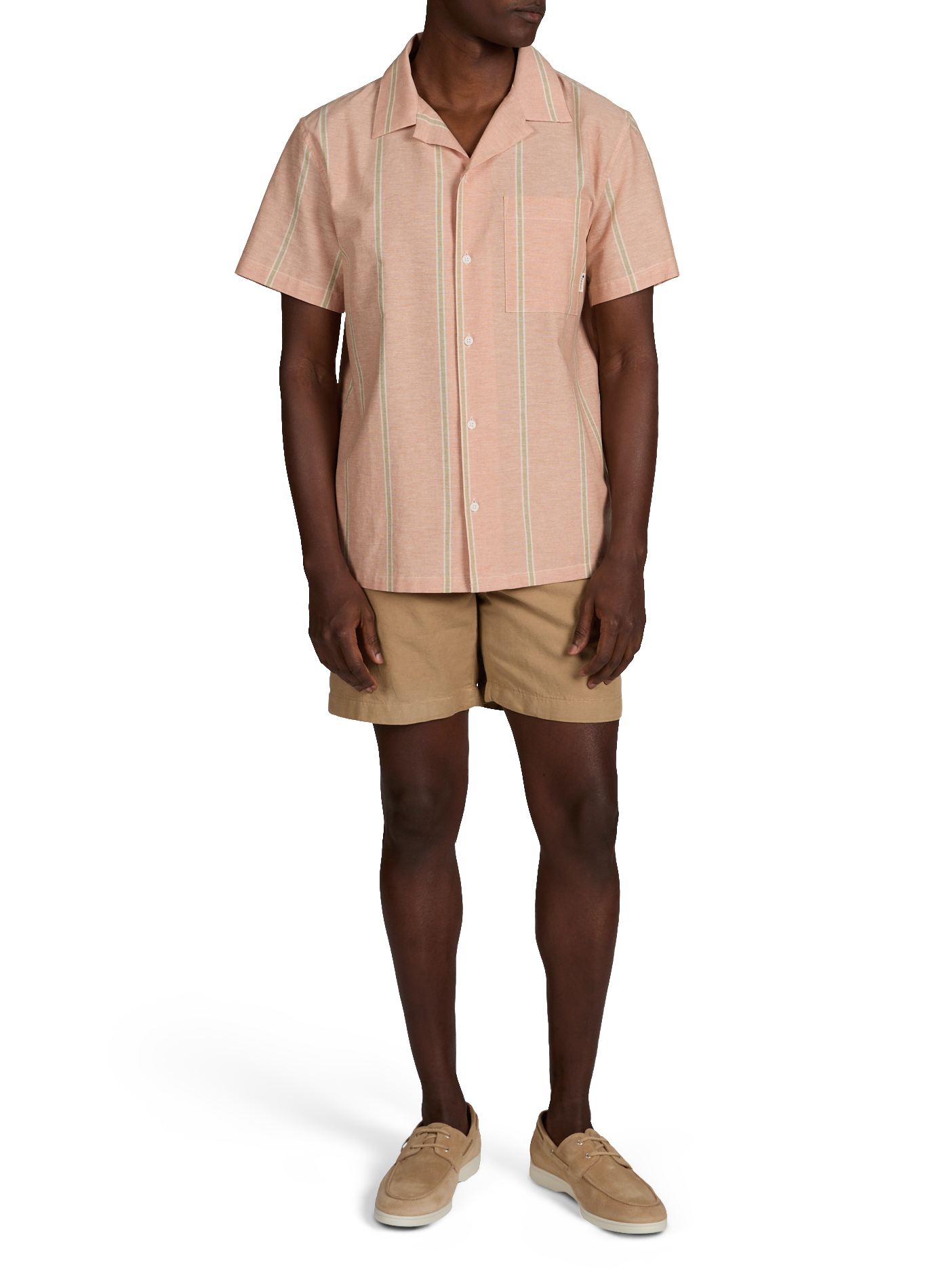 Short Chèvre en coton et lin mélangés FAGUO Beige