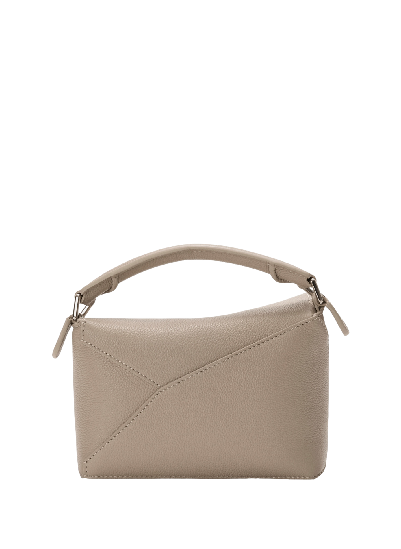 Mini sac Puzzle Edge en cuir de veau grainé souple LOEWE Marron