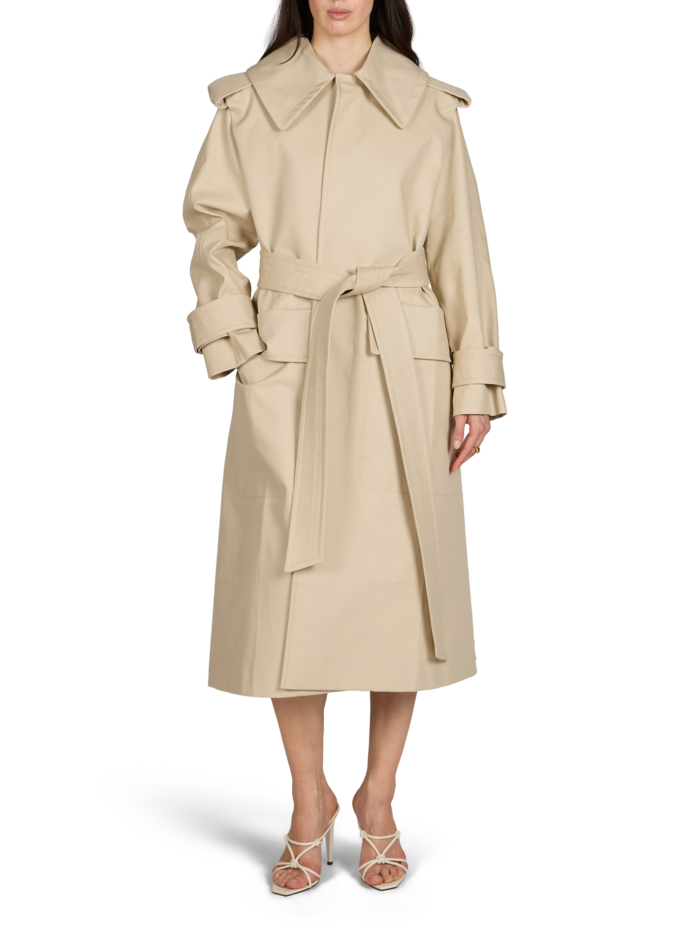 Trench Philippa en coton VICTORIA BECKHAM Beige