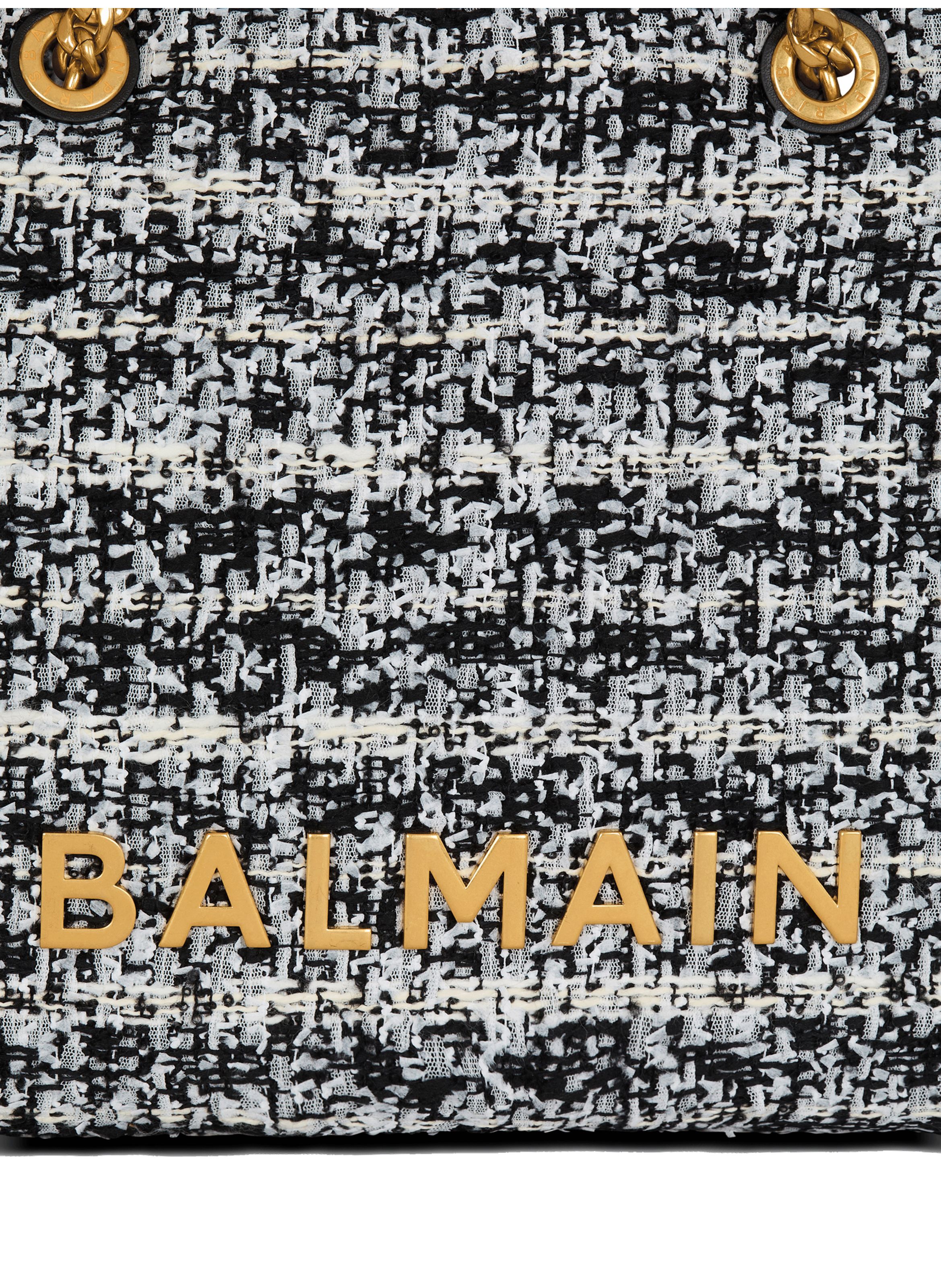 Sac cabas 1945 soft en tweed BALMAIN Noir