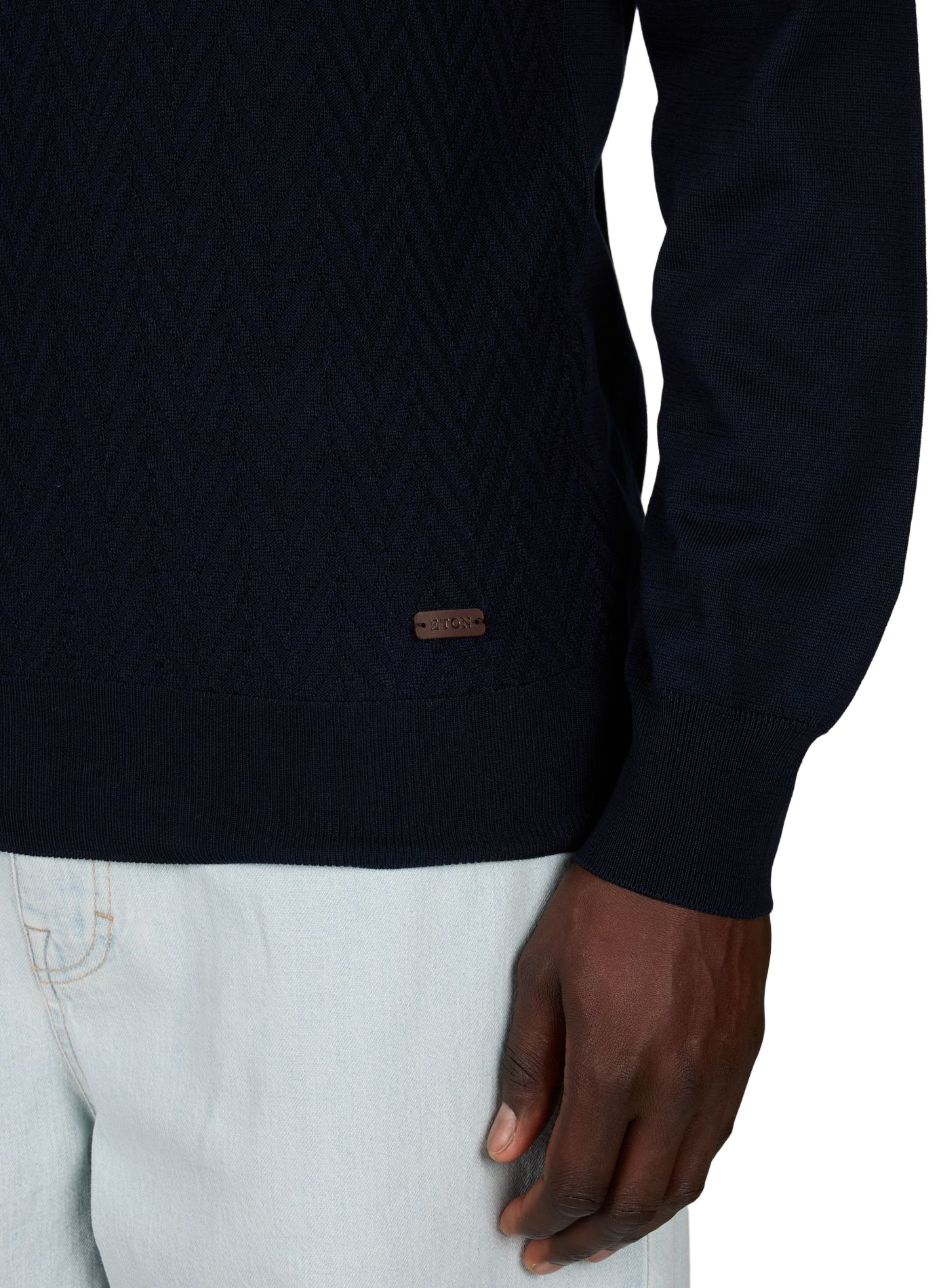 Polo-Strickpullover ETON Blau