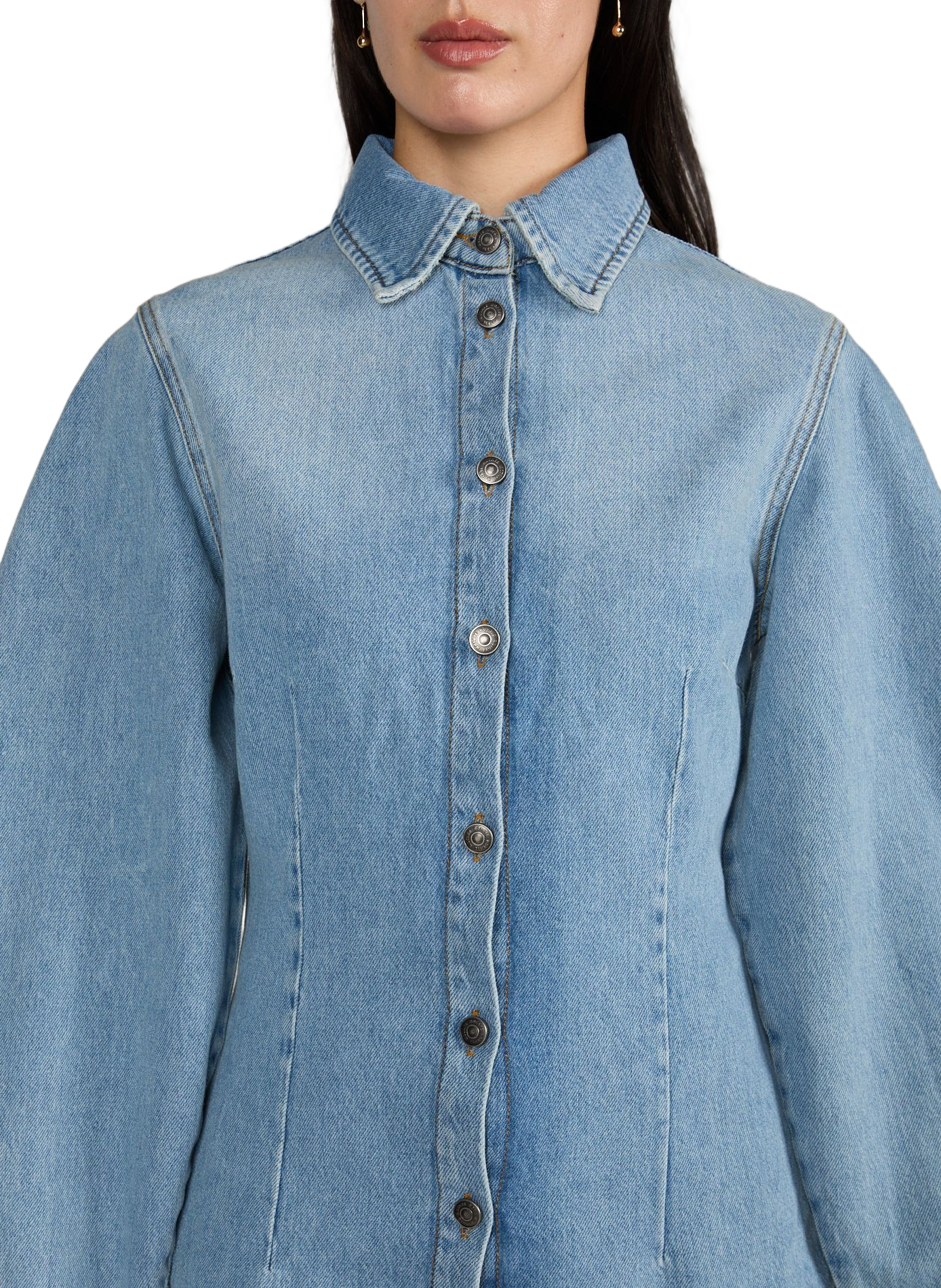 Cotton shirt ROTATE Blue