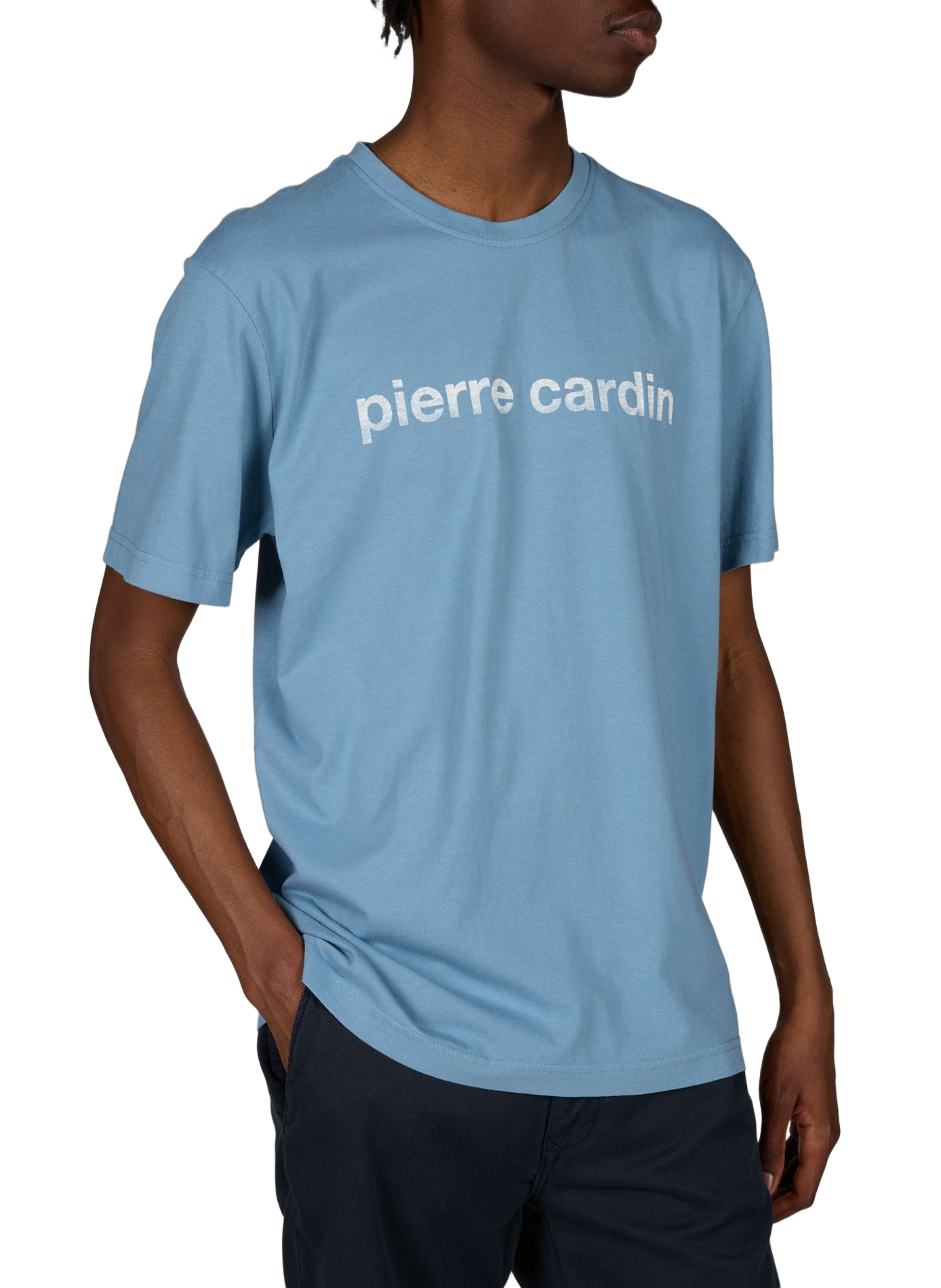 T-shirt à logo imprimé en coton PIERRE CARDIN Bleu