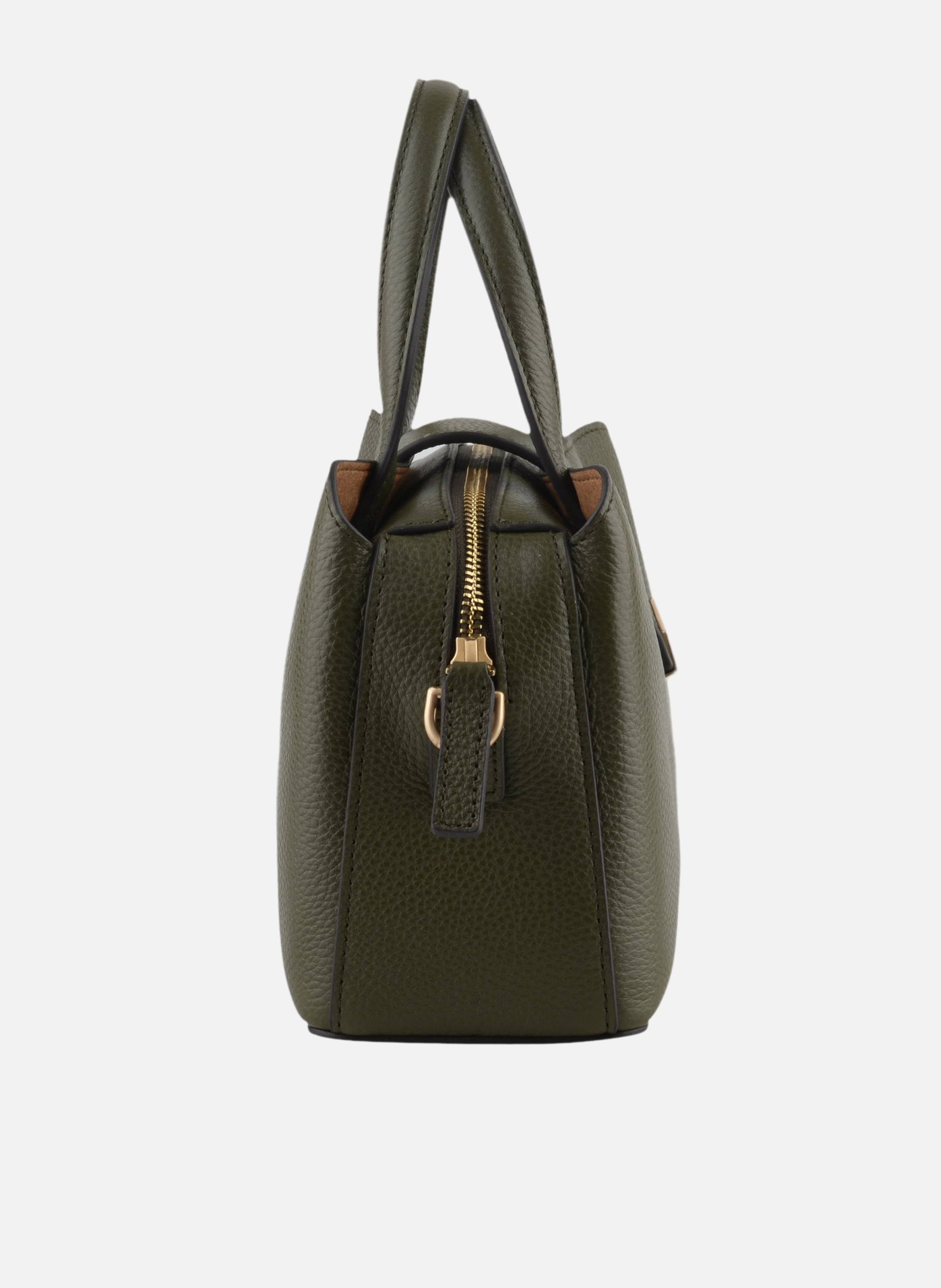 Cavalcade | sac porté épaule mm en cuir de vachette POURCHET Kaki