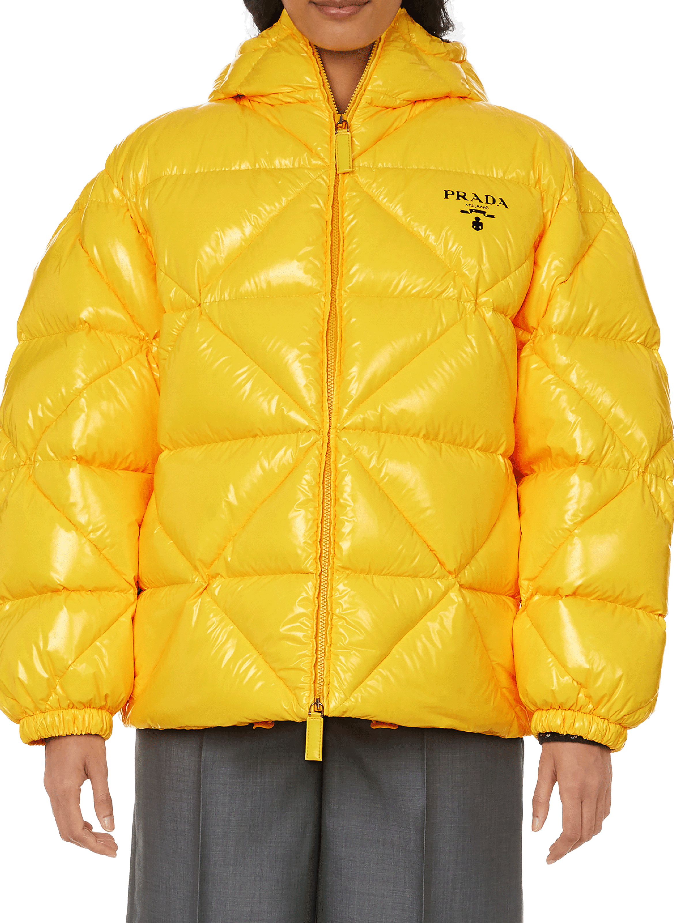 Doudoune à logo PRADA Jaune