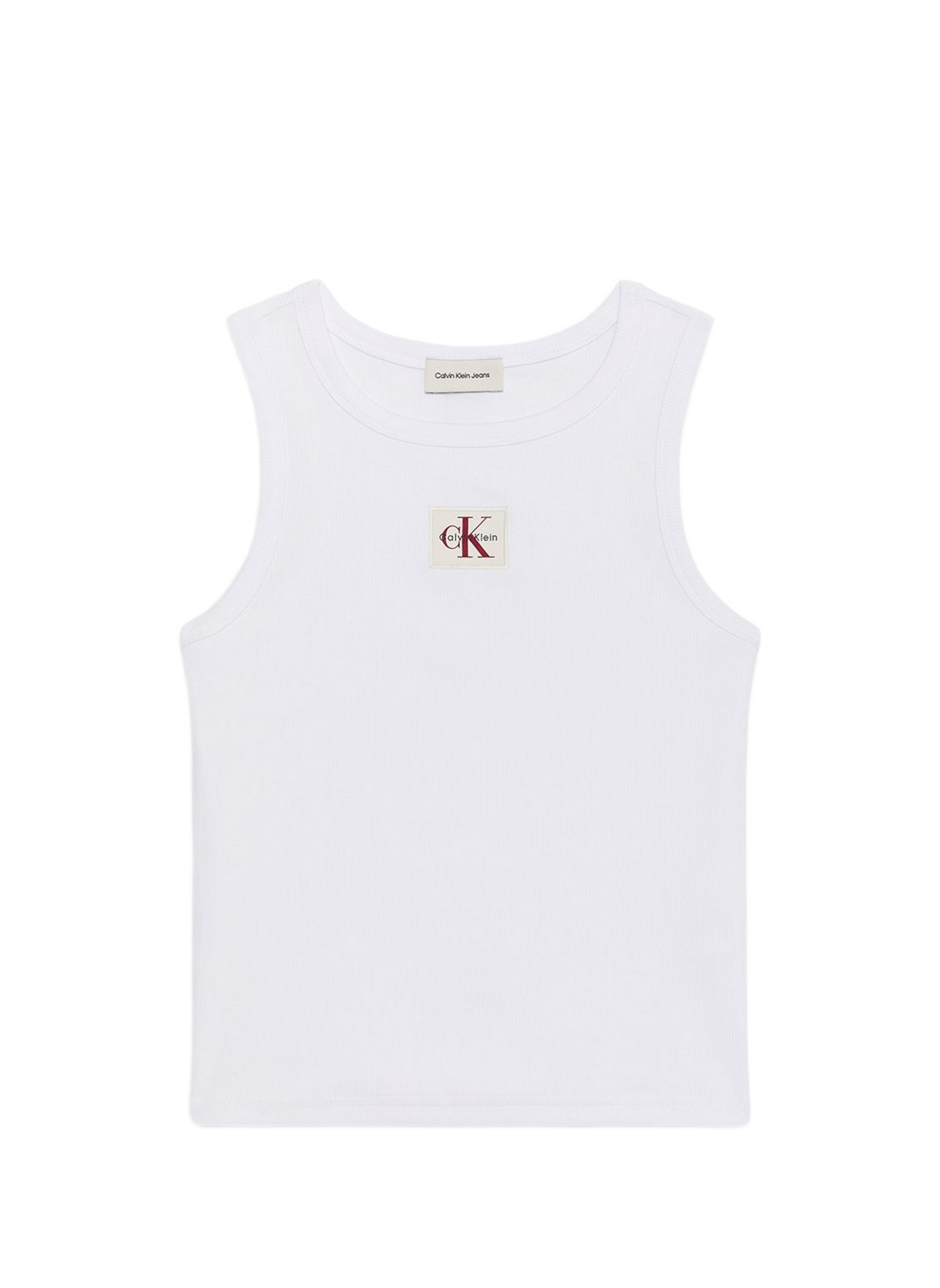 Débardeur en coton côtelé CALVIN KLEIN Blanc