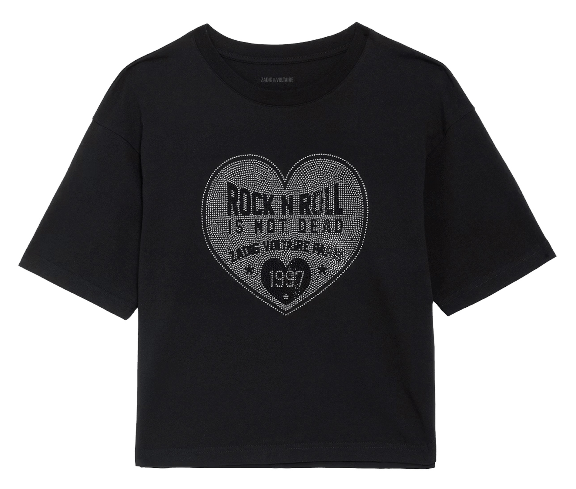 Tee-shirt droit en coton taida ZADIG&VOLTAIRE Noir