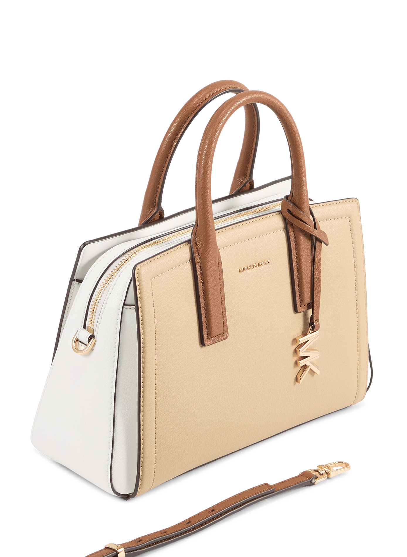 Sac à main Laila en cuir MICHAEL KORS Beige