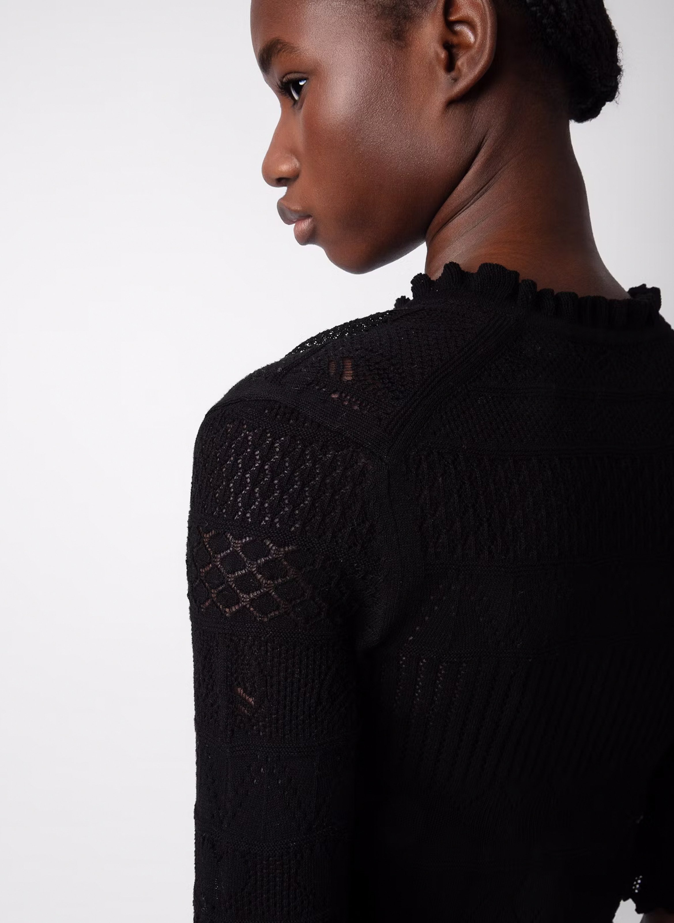 Robe longue en crochet memphis ZADIG&VOLTAIRE Noir